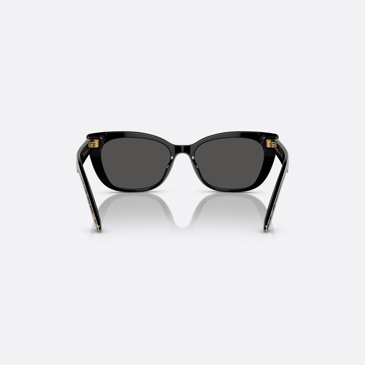 Ochelari de soare Dolce & Gabbana DX4427 316387, cat eye negru, pentru copii, punte simplă, literele brandului pe brațe, ramă completă, vedere din spate