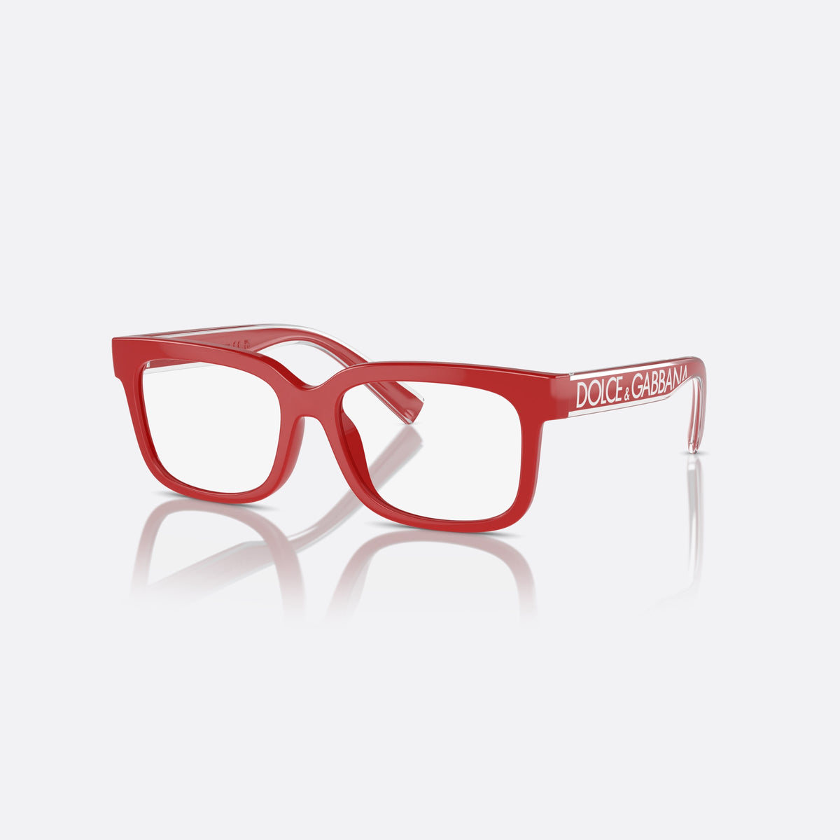Rame ochelari de vedere Dolce & Gabbana DX5002 3088, rectangulari roșu, pentru copii, punte simplă integrată, literele brandului pe brațe