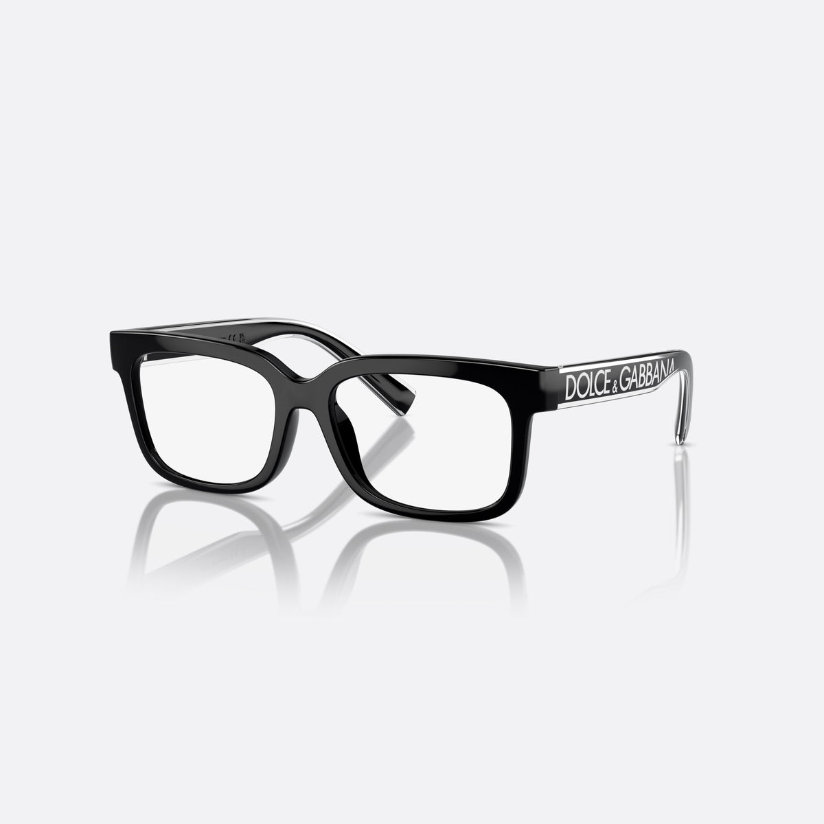 Rame ochelari de vedere Dolce & Gabbana DX5002 501, rectangulari negru, pentru copii, punte lată simplă, literele brandului pe brațe