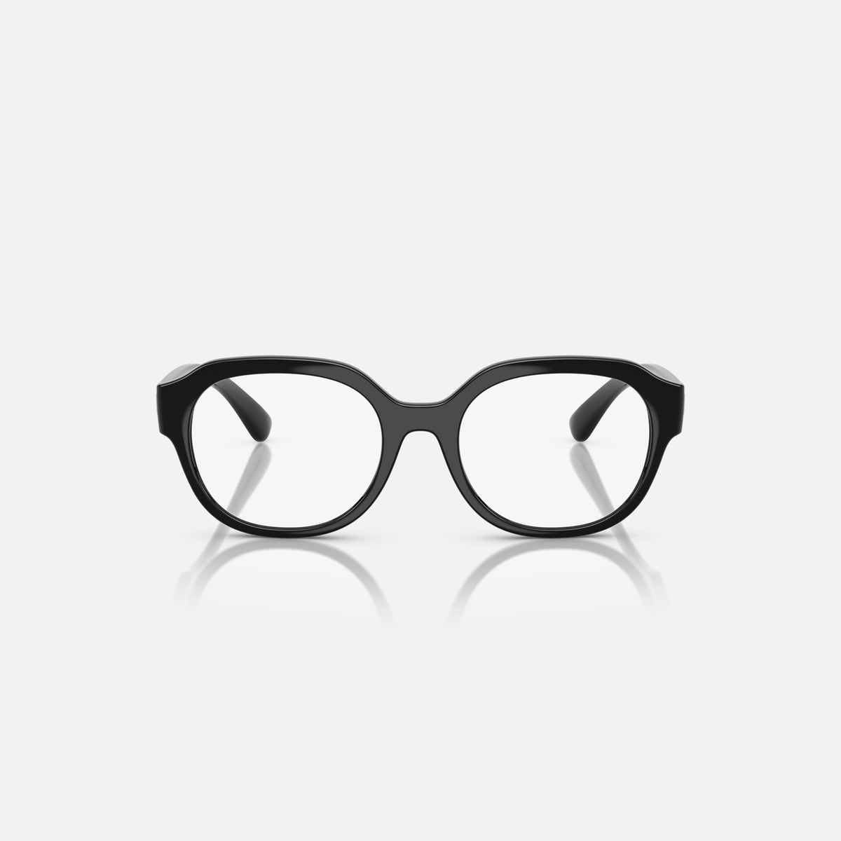Dolce & Gabbana DX5004U 501 eyeglasses, black round frame for kids, keyhole bridge, brand logo on temples, full-rim frame, front view