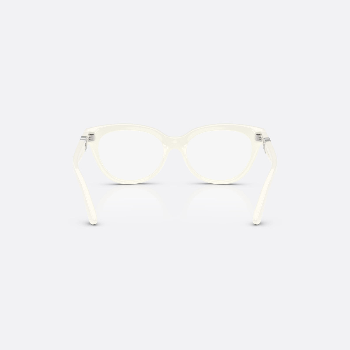 Dolce & Gabbana DX5005U 3312 eyeglasses, white butterfly frame for kids, plain integrated bridge, brand logo on temples, back view