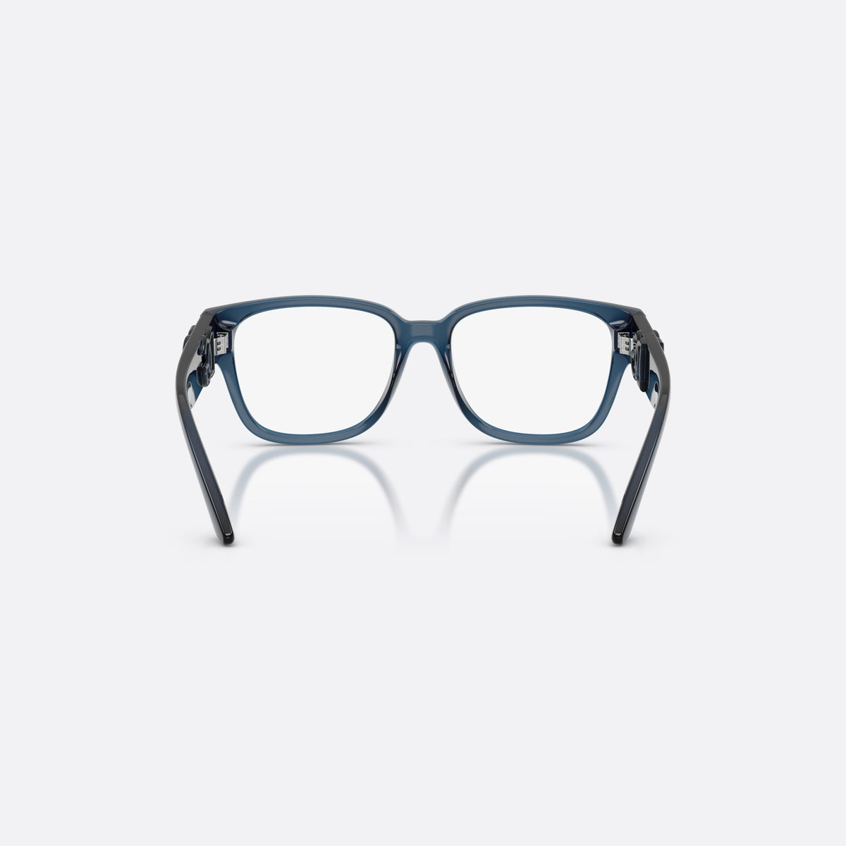 Rame ochelari de vedere Dolce & Gabbana DX5006 3009, patrati albastru, pentru copii, punte simplă tip șa, logo al brandului pe brațe, vedere din spate