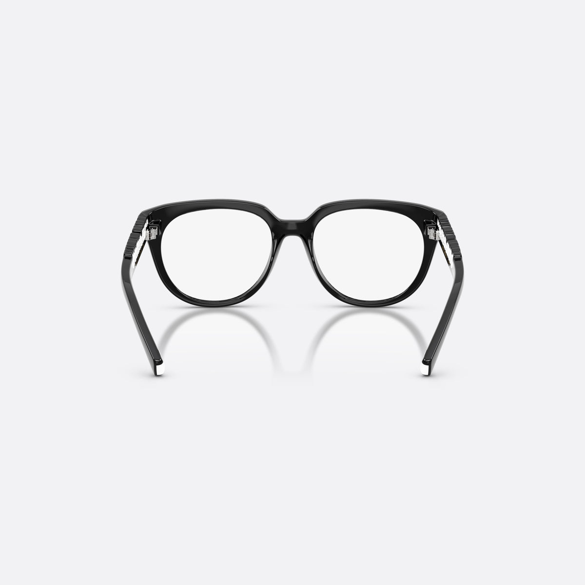 Dolce & Gabbana DX5007 501 eyeglasses, black phantos frame for kids, plain double bridge, brand lettering on temples, back view
