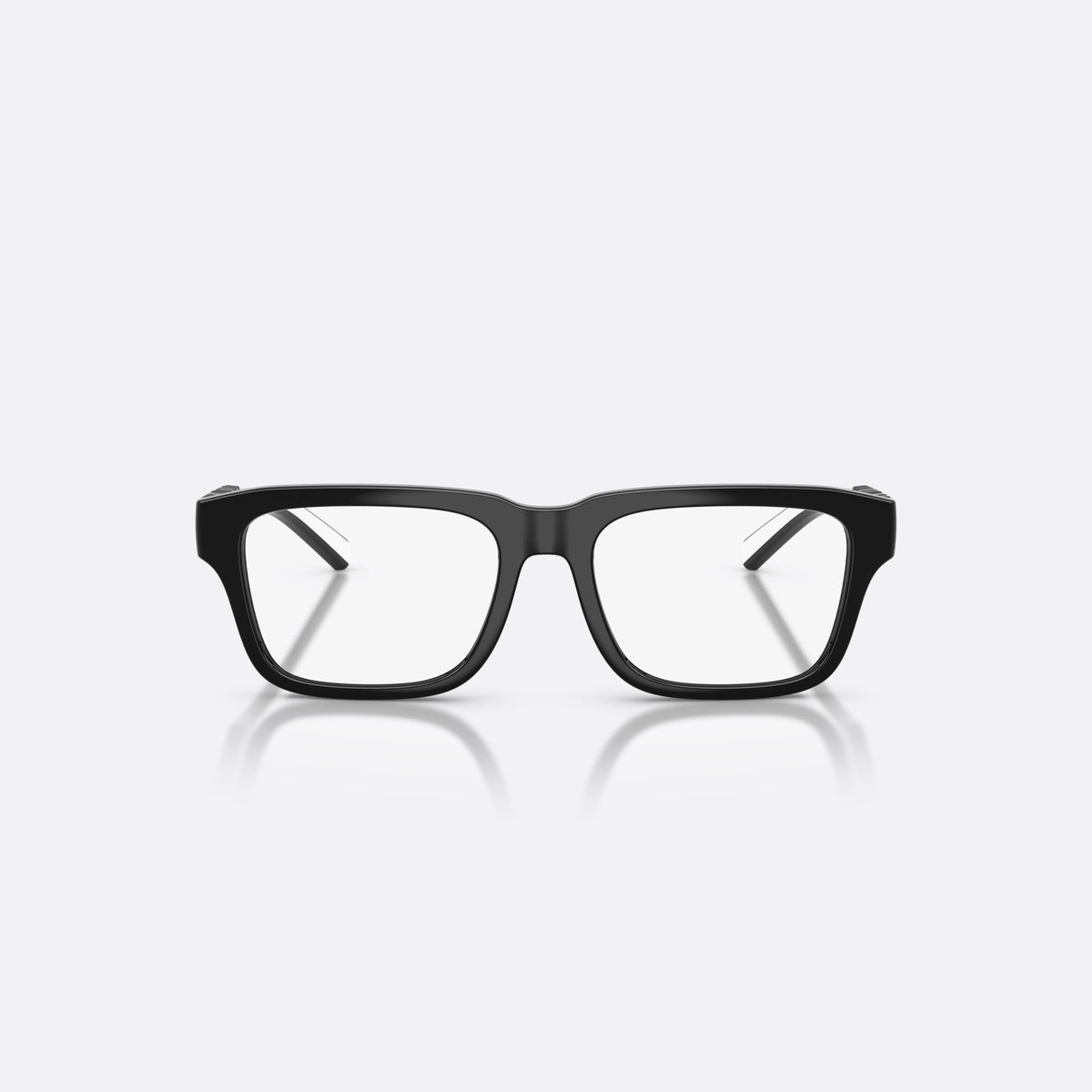 Dolce & Gabbana DX5008 501 eyeglasses, black rectangle frame for kids, plain bridge, brand logo on temple, wide flat temples, front view