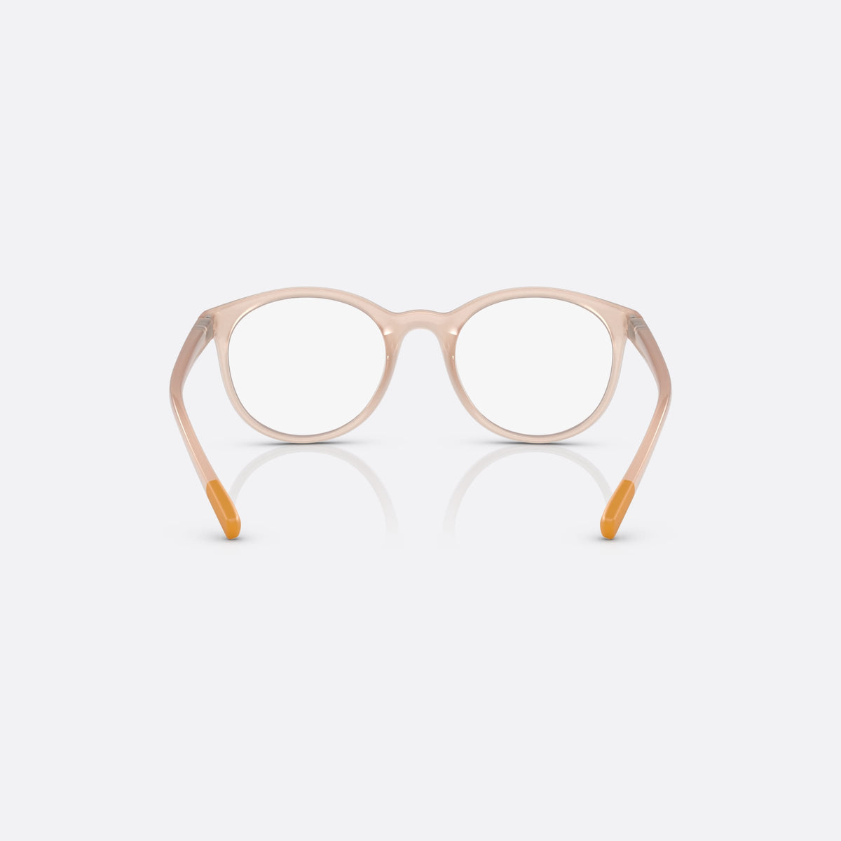 Dolce & Gabbana DX5095 3041 eyeglasses, pink phantos frame for kids, plain bridge, brand lettering on temples, full-rim frame, back view