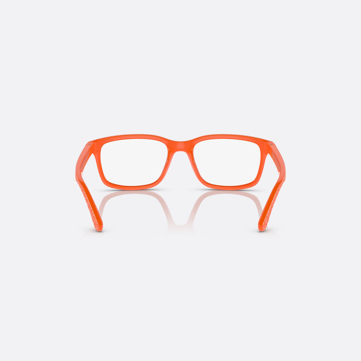 Dolce & Gabbana DX5097 3338 eyeglasses, orange rectangle frame for kids, plain integrated bridge, brand logo on temple, back view