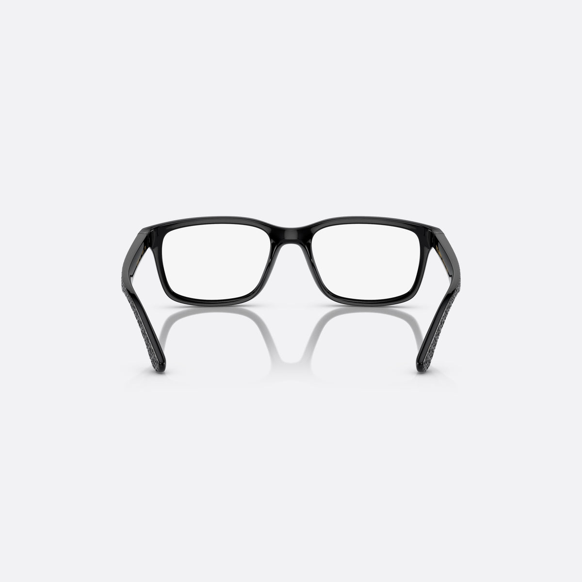 Rame ochelari de vedere Dolce & Gabbana DX5097 501, rectangulari negru, pentru copii, punte simplă tip șa, logo al brandului pe braț, vedere din spate