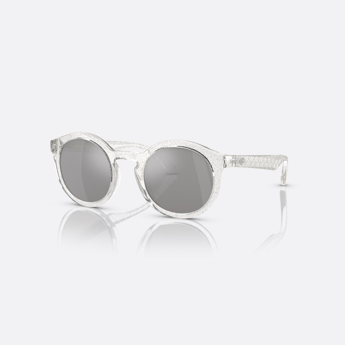Ochelari de soare Dolce & Gabbana DX6002 31086G, phantos transparent, pentru copii, literele brandului pe brațe, ramă completă, lentile oglindă