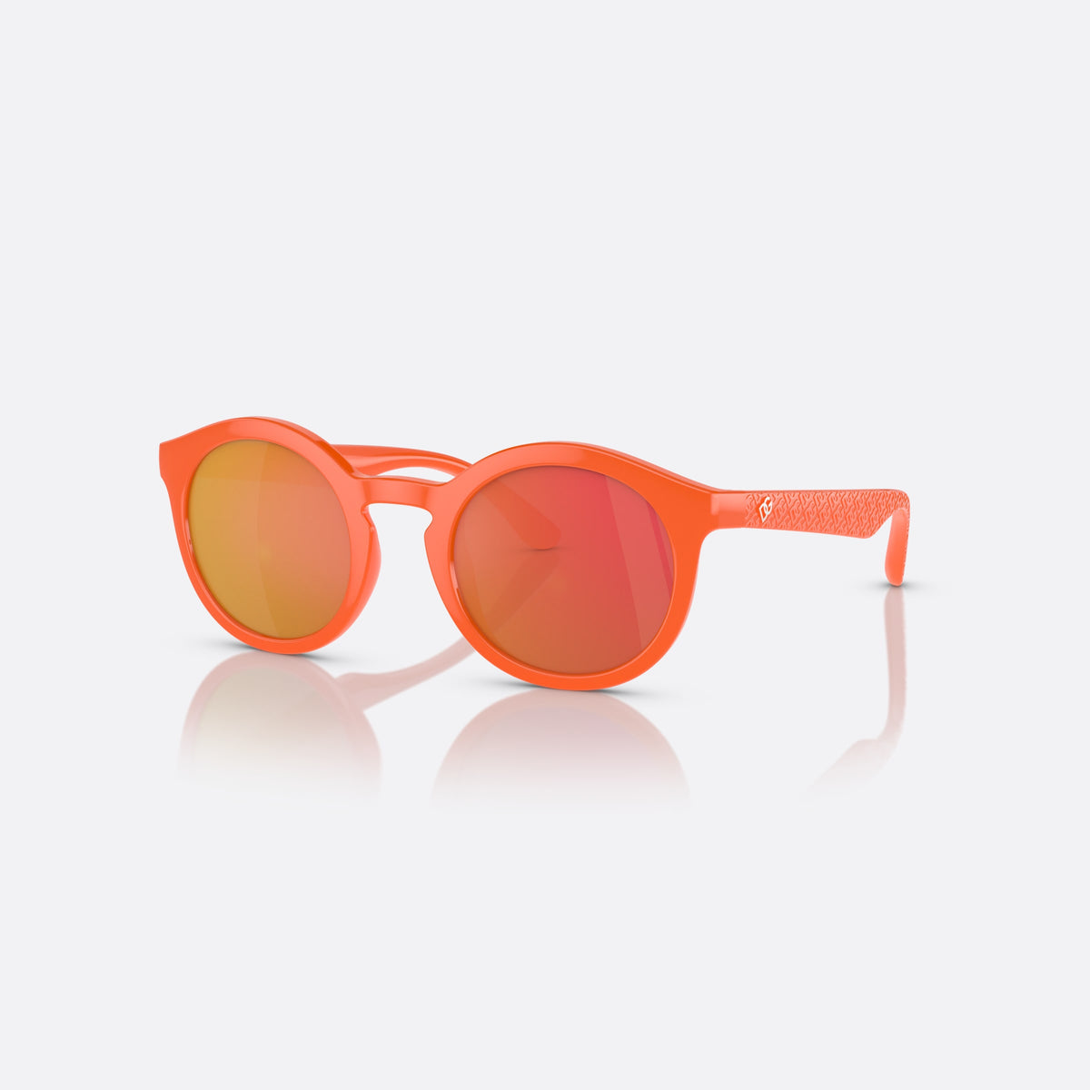 Dolce & Gabbana DX6002 33386Q sunglasses, orange phantos frame for kids, brand logo on temple, wide temples with texture