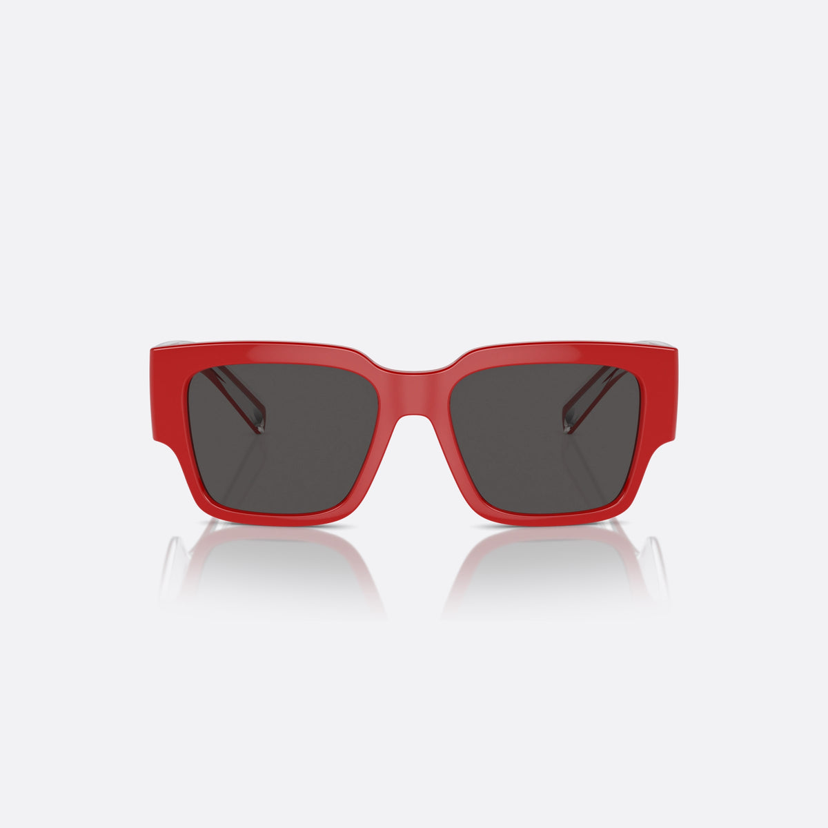 Dolce & Gabbana DX6004 308887 sunglasses, red square frame for kids, plain bridge, brand lettering on temples, full-rim frame, front view