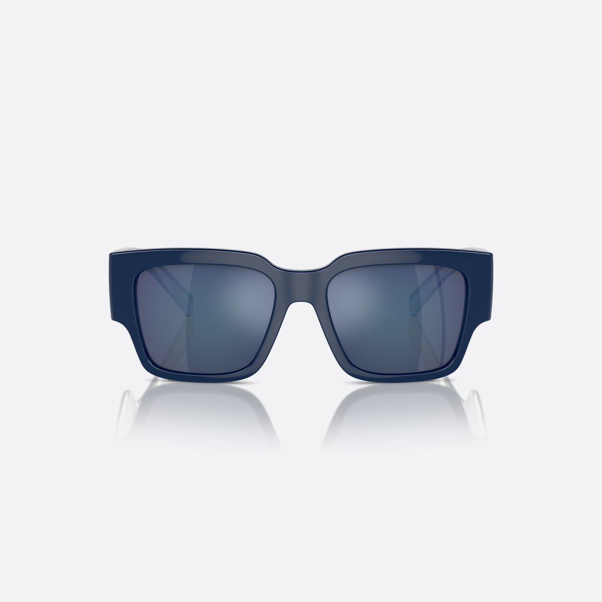 Dolce & Gabbana DX6004 309455 sunglasses, blue square frame for kids, plain bridge, brand lettering on the temples, full-rim frame, front view