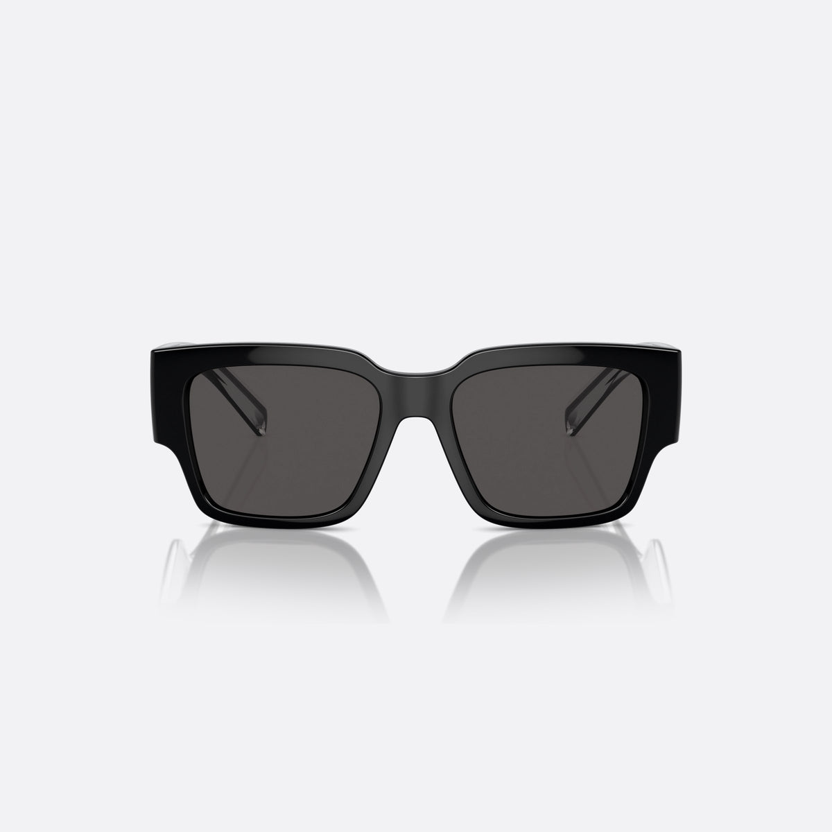 Dolce & Gabbana DX6004 501/87 sunglasses, black square frame for kids, plain bridge, brand lettering on the temples, full-rim frame, front view