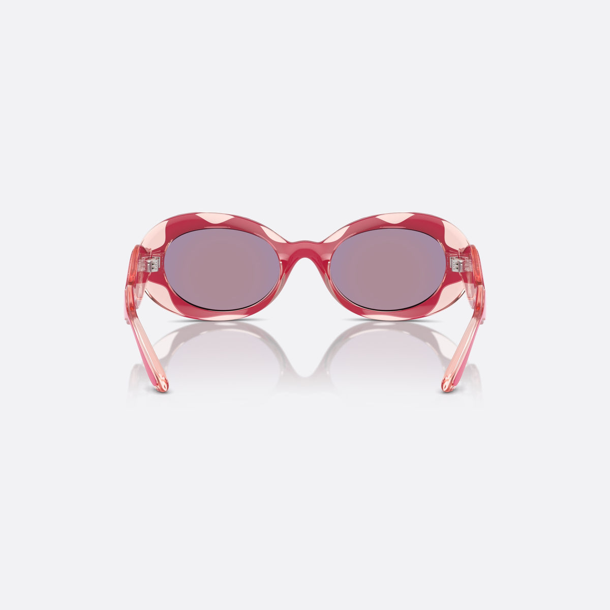 Dolce & Gabbana DX6005 30981T sunglasses, pink oval frame for kids, integrated bridge, no visible pads, back view