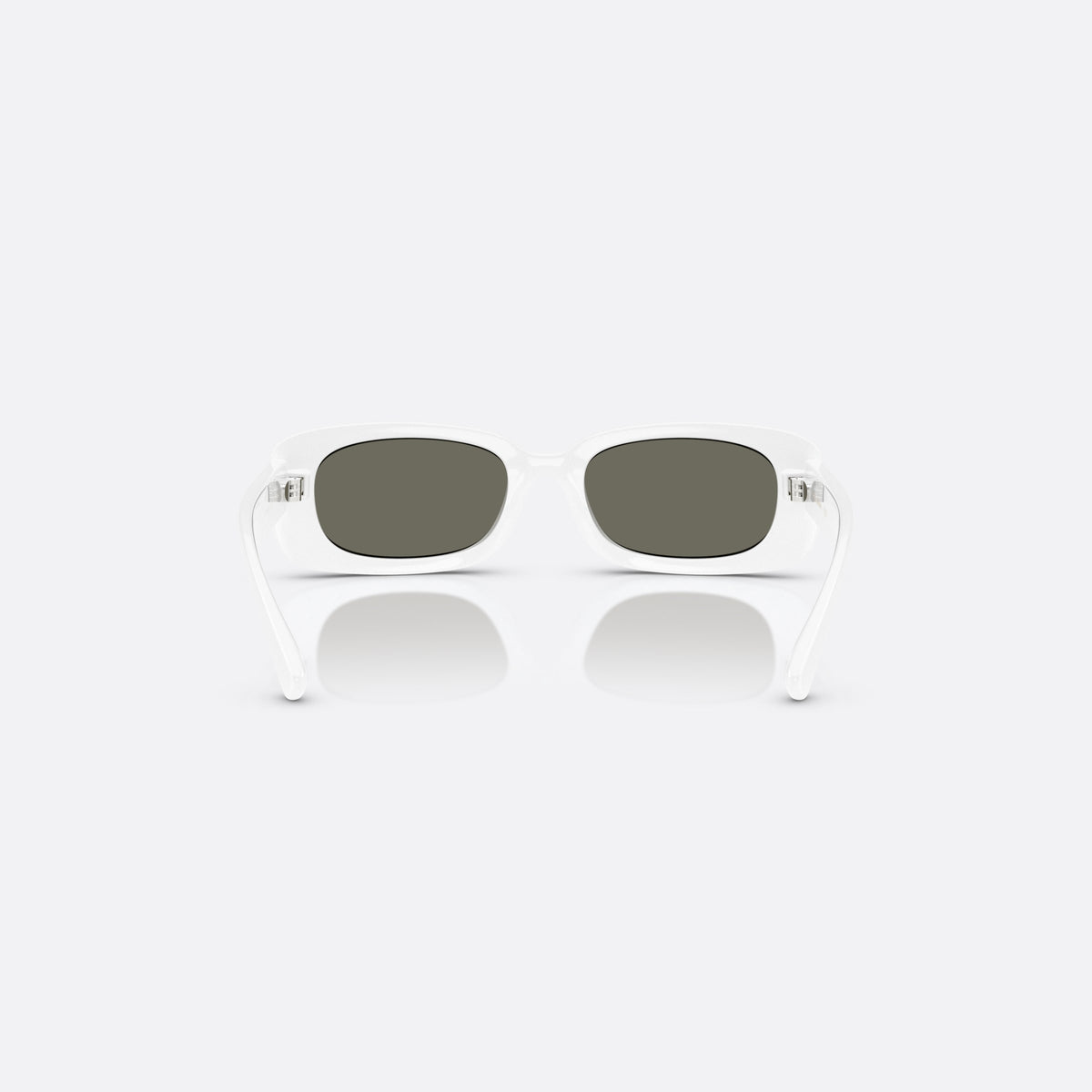 Dolce & Gabbana DX6006U 33127P sunglasses, white rectangle frame for kids, plain bridge, brand lettering on temples, full rim, back view