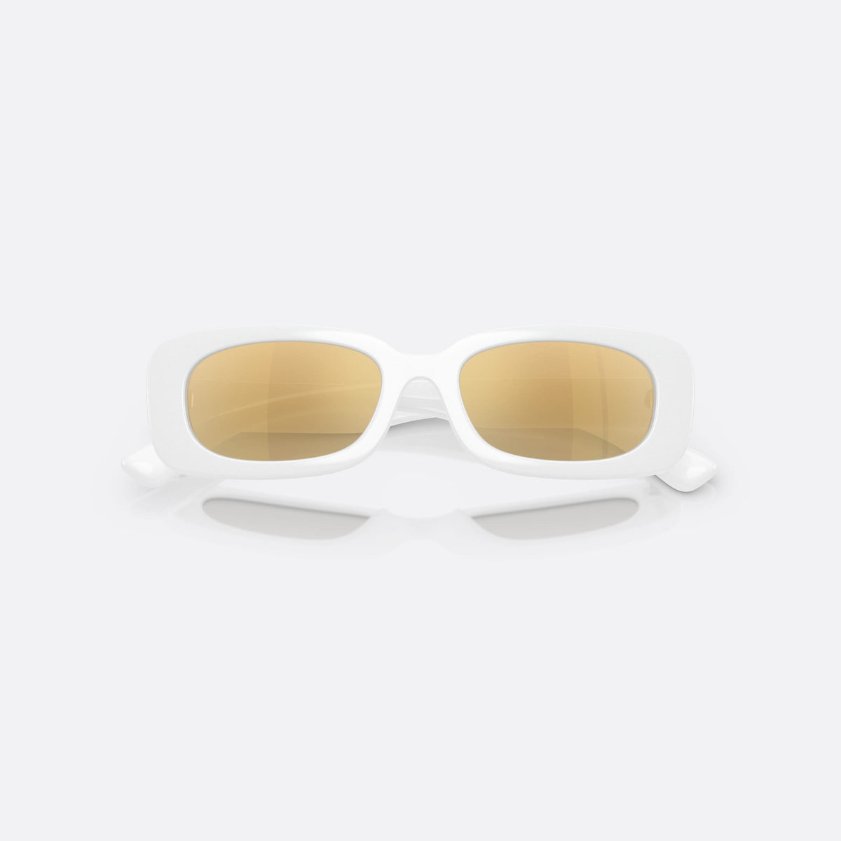 Dolce & Gabbana DX6006U 33127P sunglasses, white rectangle frame for kids, plain bridge, brand lettering on temples, full rim, folded
