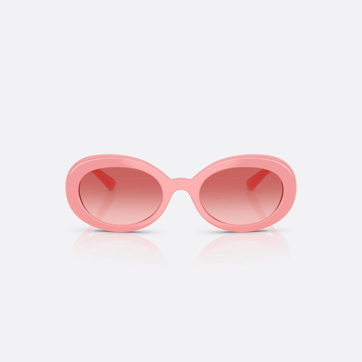 Dolce & Gabbana DX6007U 30982B sunglasses, pink oval frame for kids, plain bridge, brand logo on temple, full rim, front view