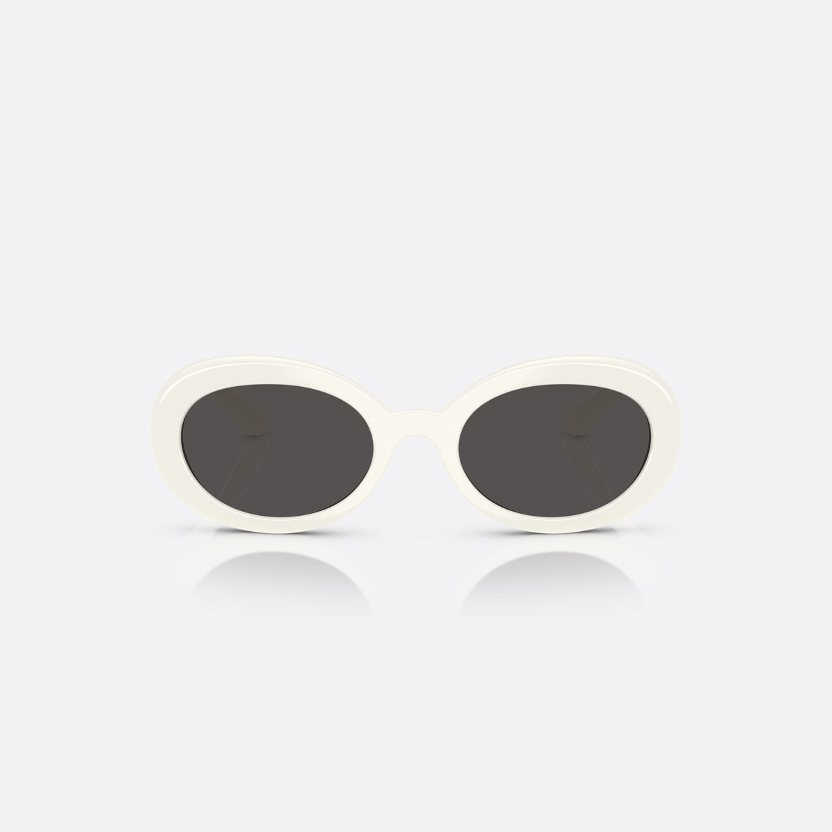 Ochelari de soare Dolce & Gabbana DX6007U 331287, ovali alb, pentru copii, punte simplă, logo al brandului pe braț, brațe subțiri, vedere din față