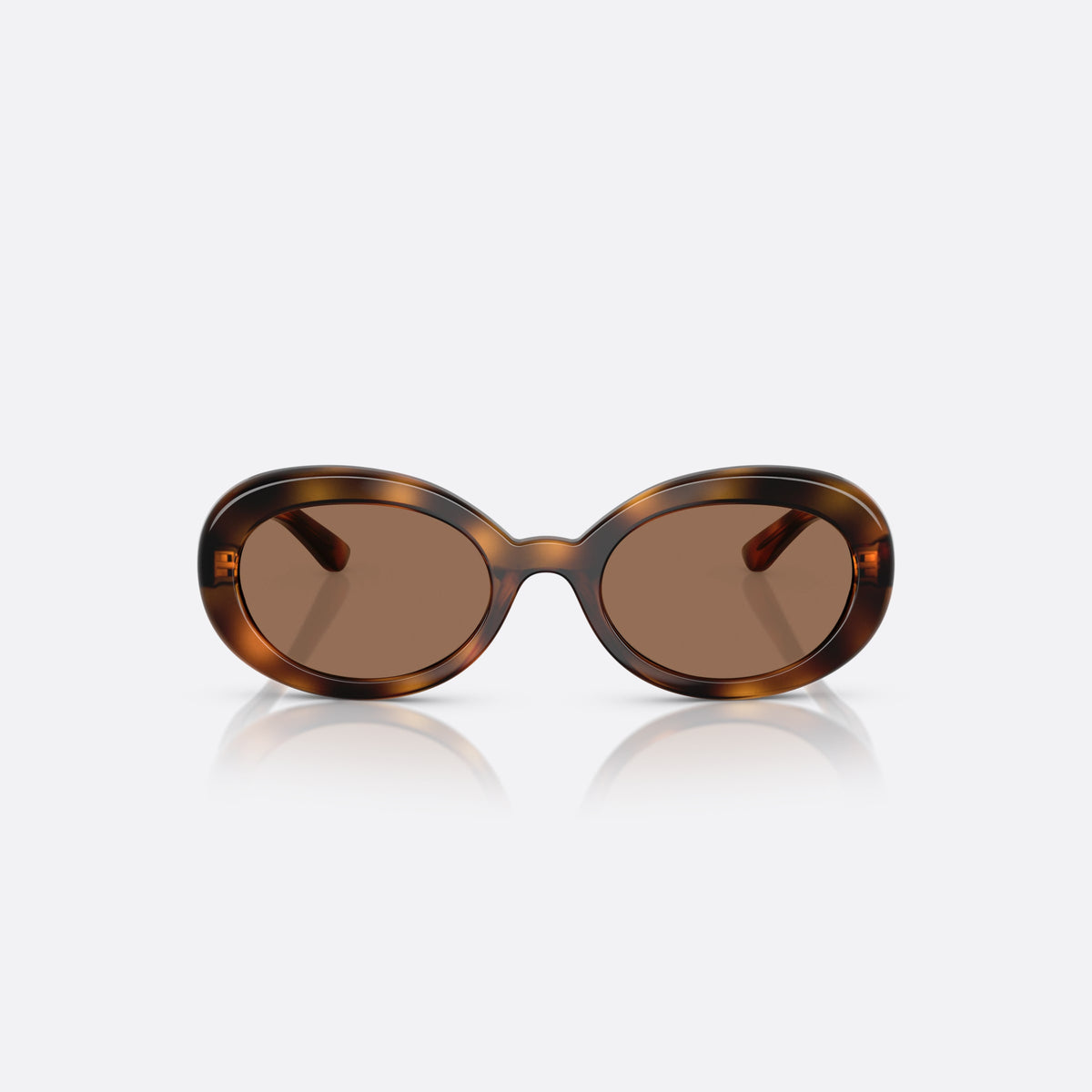 Dolce & Gabbana DX6007U 502/73 sunglasses, havana oval frame for kids, plain integrated bridge, brand logo on temple, front view