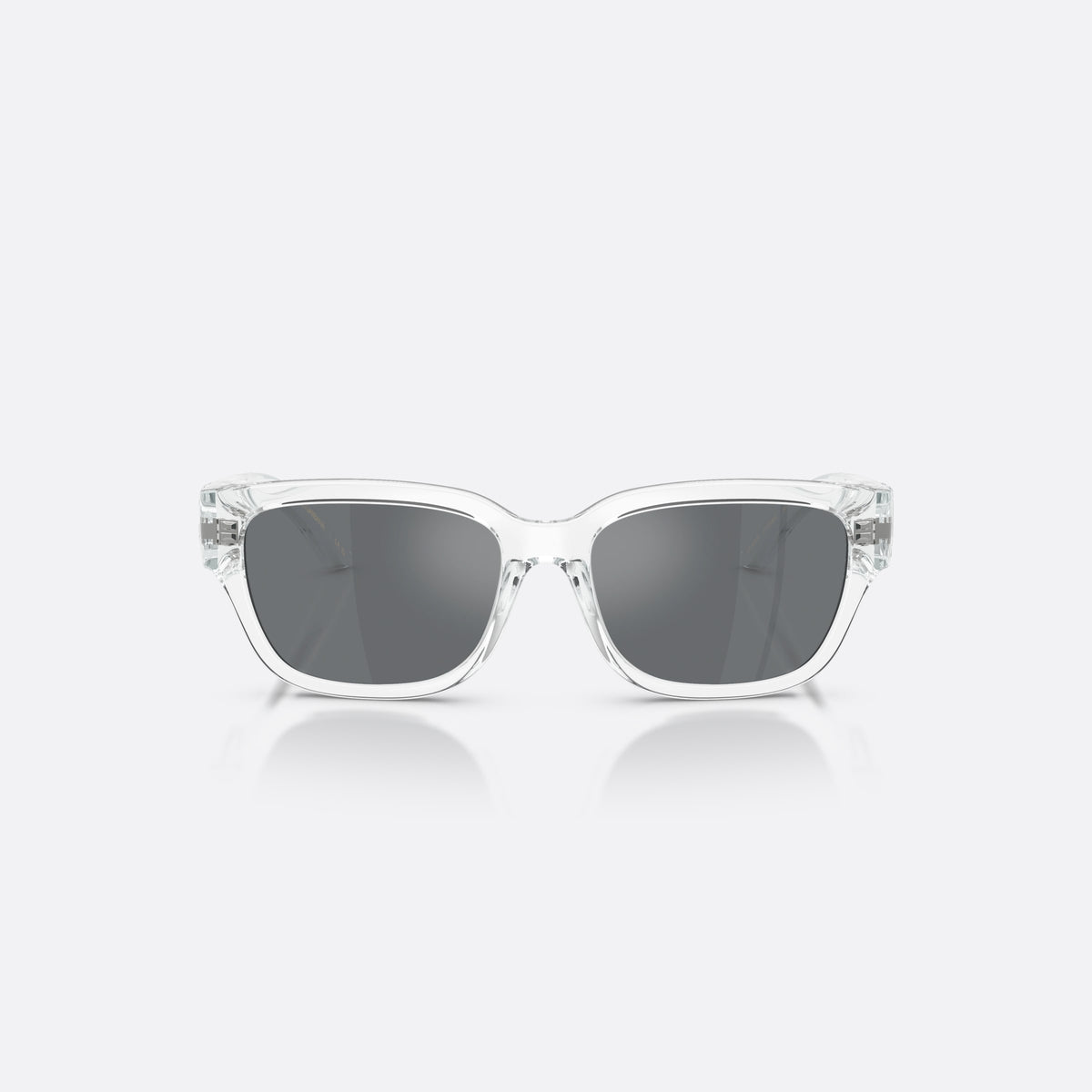 Dolce & Gabbana DX6009 31336G sunglasses, clear rectangle frame for kids, plain bridge, brand logo on temples, wide tapered temples, front view