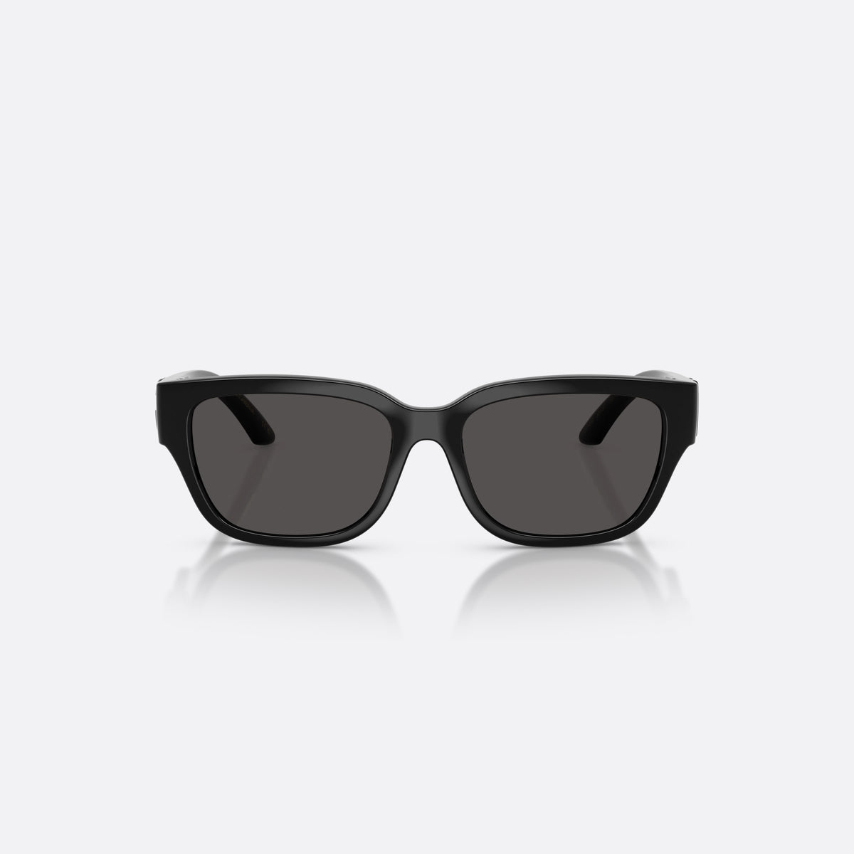 Dolce & Gabbana DX6009 501/87 sunglasses, black rectangle frame for kids, plain integrated bridge, brand logo plaque on temple, front view