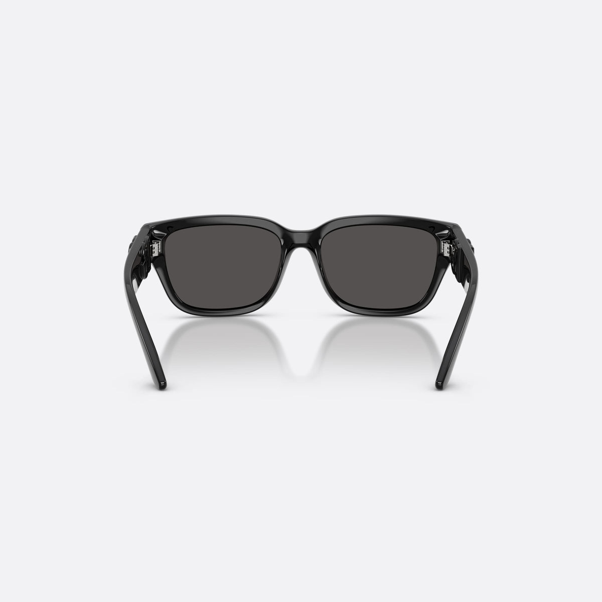 Dolce & Gabbana DX6009 501/87 sunglasses, black rectangle frame for kids, plain integrated bridge, brand logo plaque on temple, back view