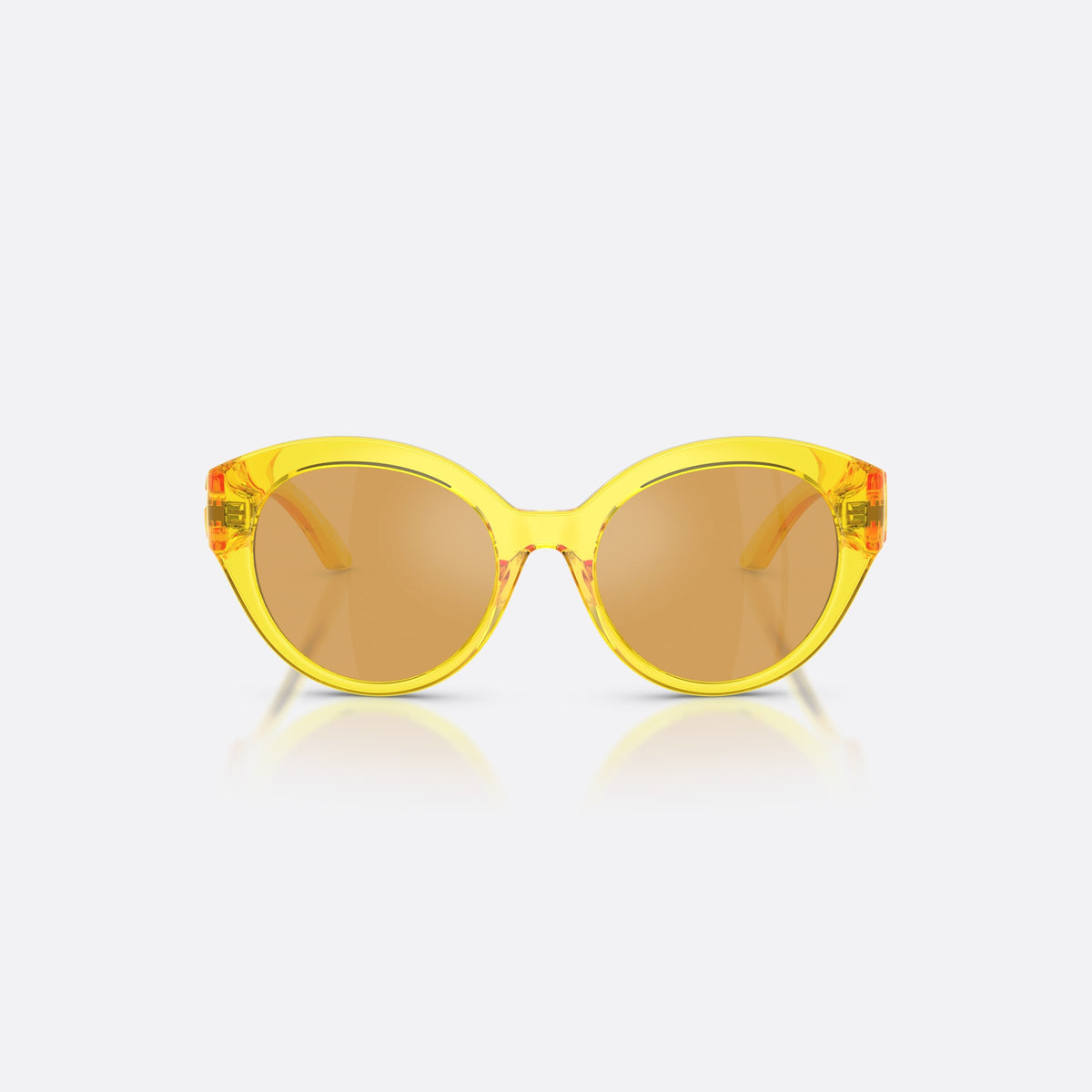 Dolce & Gabbana DX6010 333474 sunglasses, yellow butterfly frame for kids, plain bridge, brand logo on temples, full rim, front view