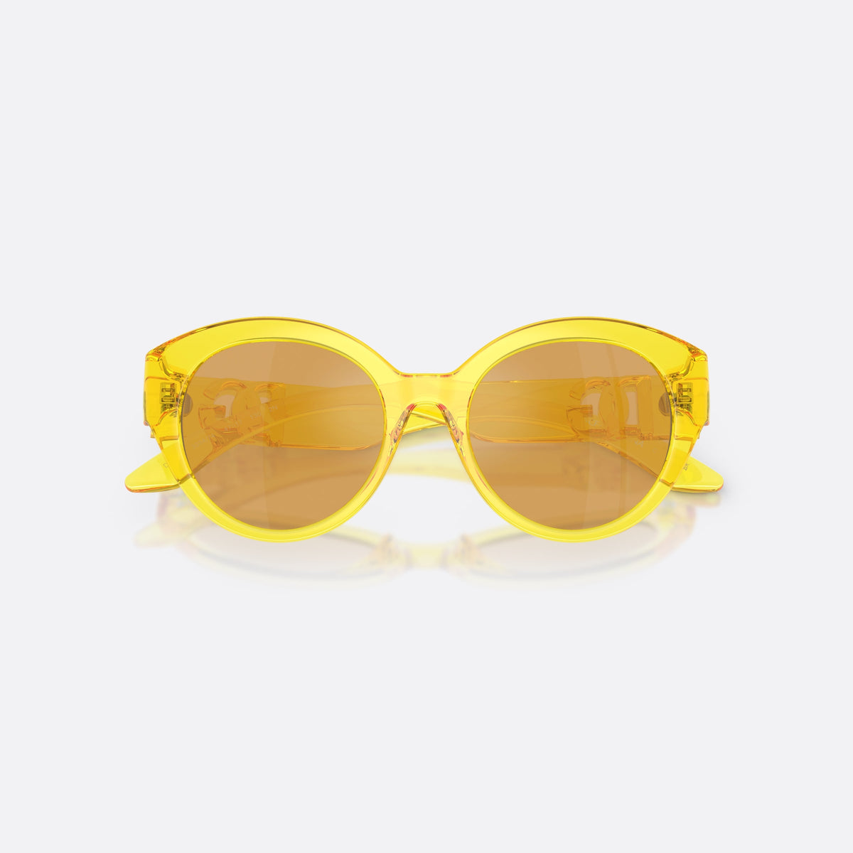 Dolce & Gabbana DX6010 333474 sunglasses, yellow butterfly frame for kids, plain bridge, brand logo on temples, full rim, folded