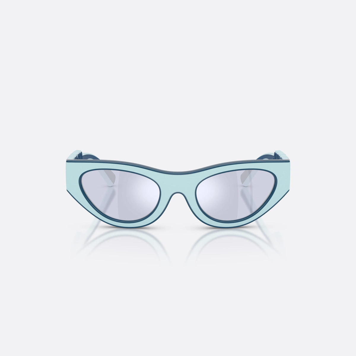 Ochelari de soare Dolce & Gabbana DX6012 30151U, cat eye violet, pentru copii, punte integrată simplă, literele brandului pe brațe, vedere din față