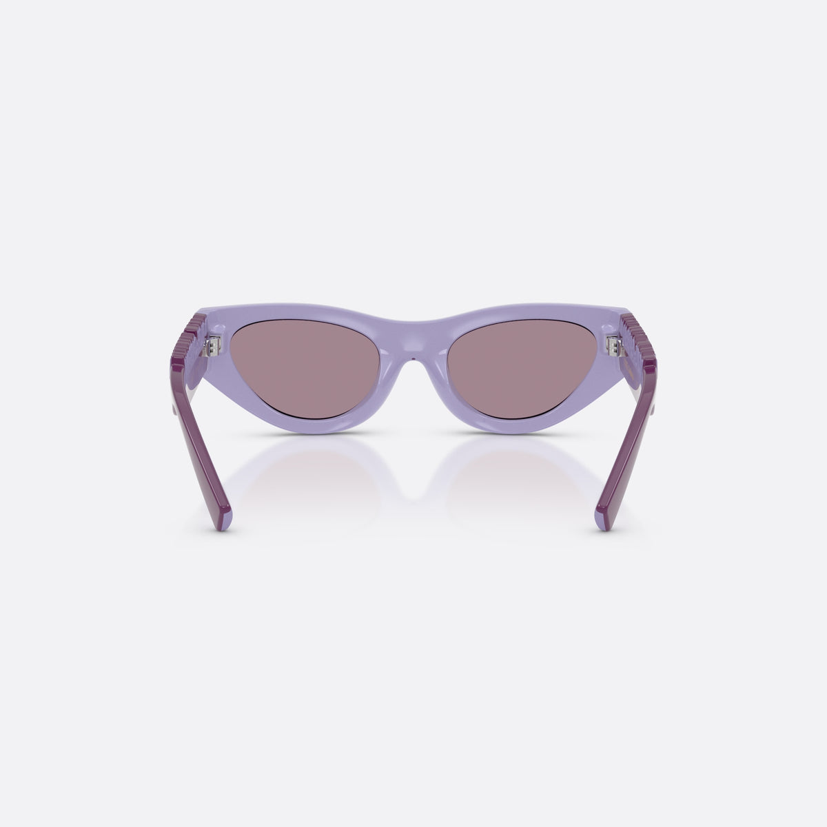 Ochelari de soare Dolce & Gabbana DX6012 33601T, cat eye albastru, pentru copii, punte integrată simplă, literele brandului pe brațe, vedere din spate