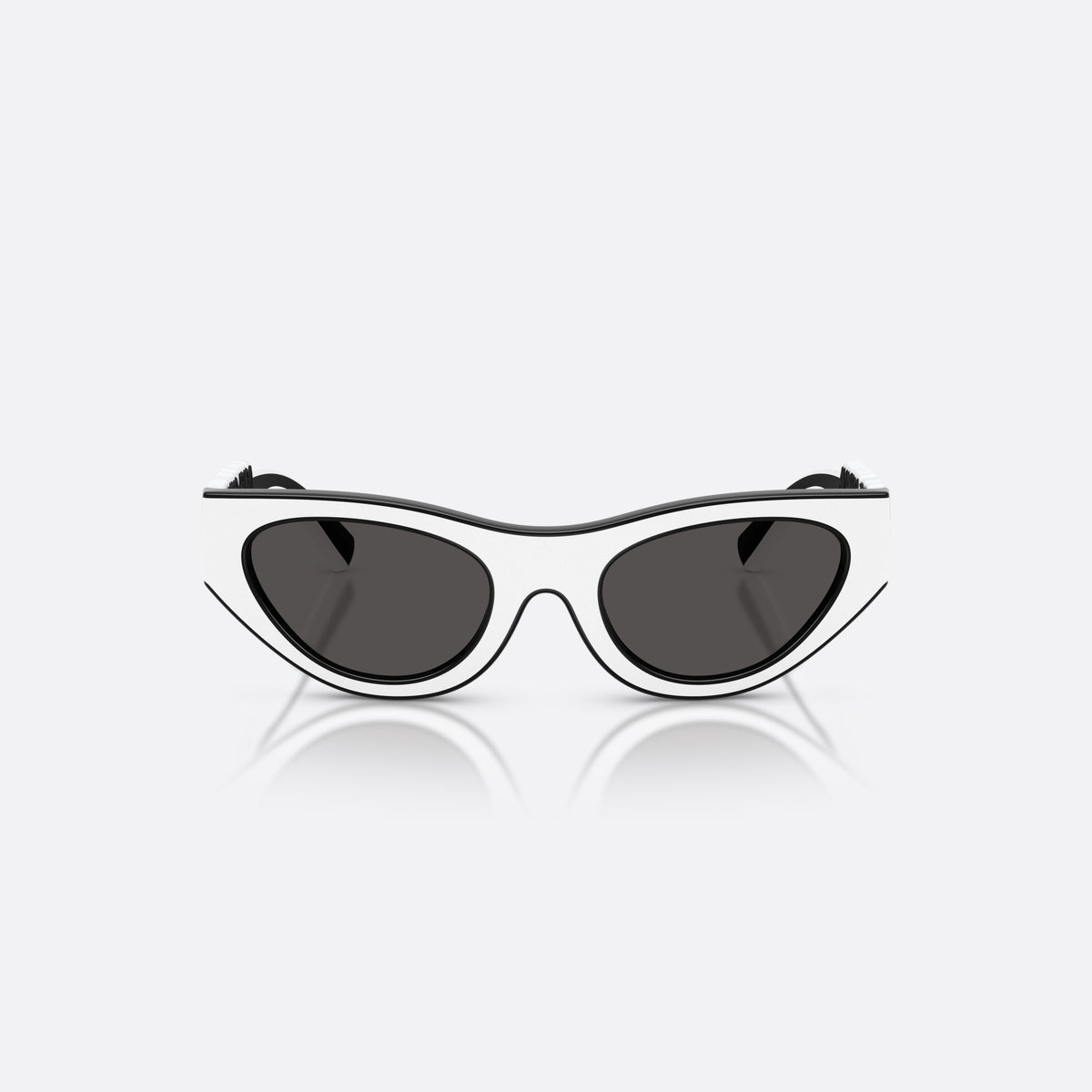 Dolce & Gabbana DX6012 346587 sunglasses, black cat eye frame for kids, integrated bridge without visible pads, front view
