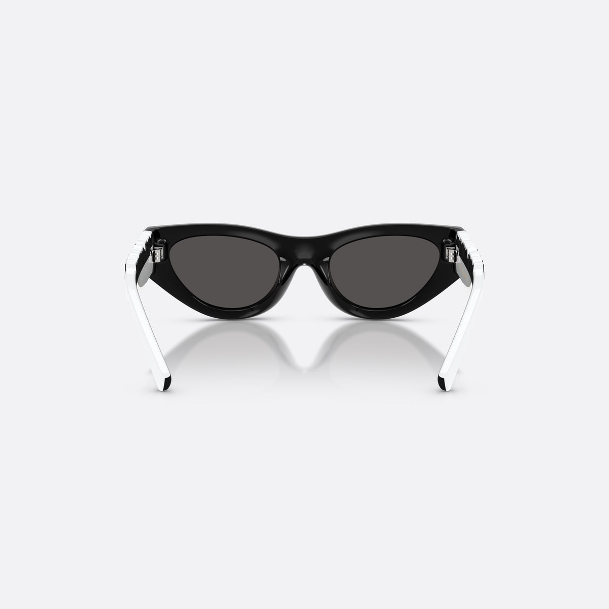 Dolce & Gabbana DX6012 346587 sunglasses, black cat eye frame for kids, integrated bridge without visible pads, back view