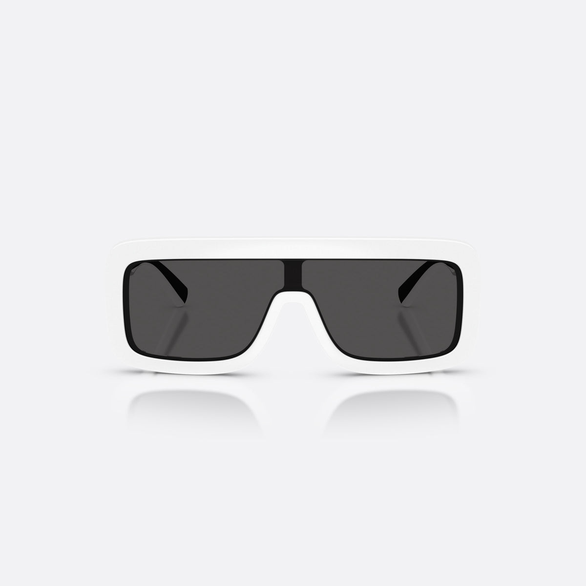 Dolce & Gabbana DX6013 331287 sunglasses, white rectangle frame for kids, integrated plain bridge, brand lettering on temples, front view