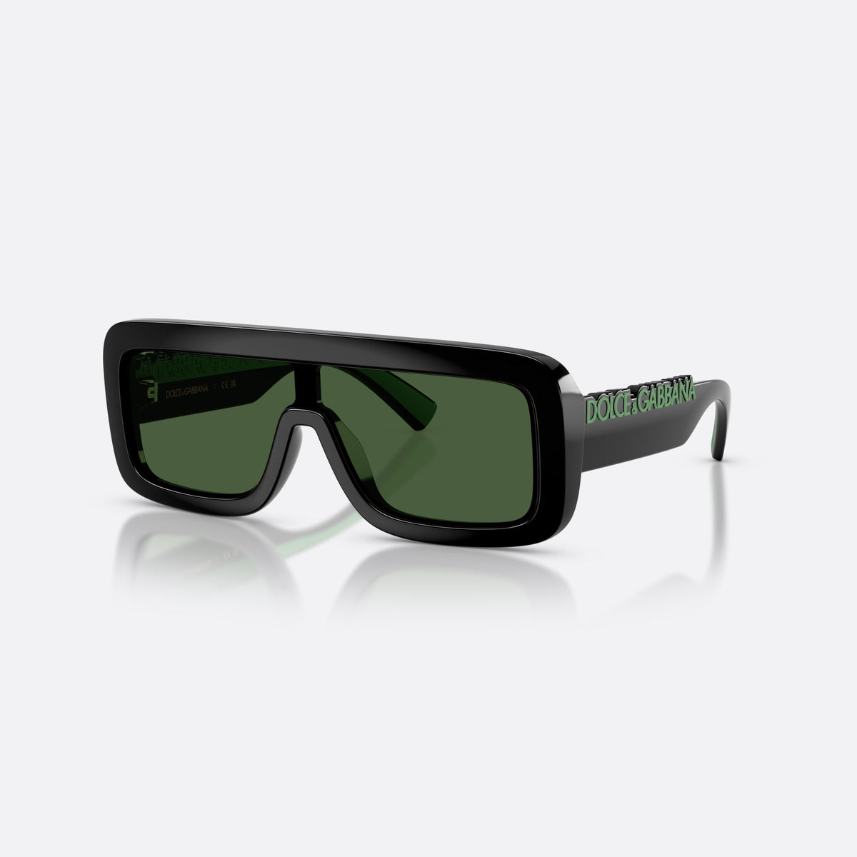 Ochelari de soare Dolce & Gabbana DX6013 501/71, rectangulari negru, pentru copii, punte simplă, literele brandului pe brațe