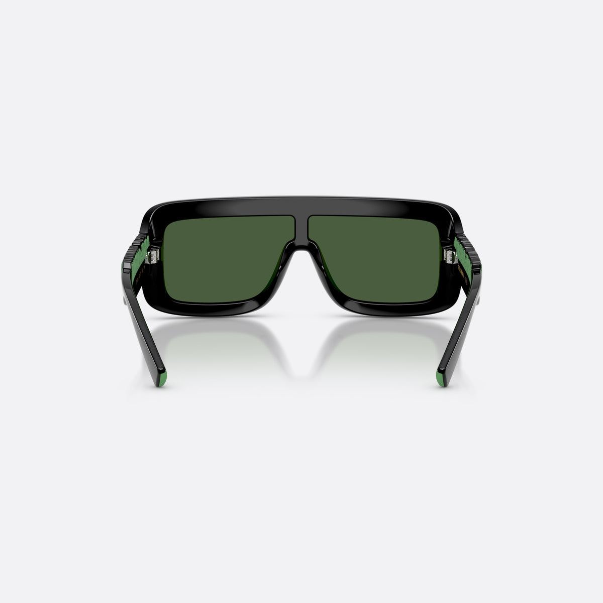 Ochelari de soare Dolce & Gabbana DX6013 501/71, rectangulari negru, pentru copii, punte simplă, literele brandului pe brațe, vedere din spate