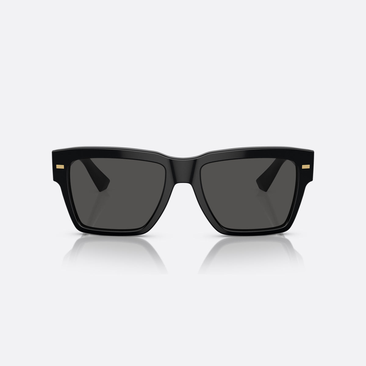 Ochelari de soare Dolce & Gabbana Lusso Sartoriale DG4431 501/87, patrati negru, pentru bărbați, punte integrată simplă, litere ale brandului pe braț, vedere din față