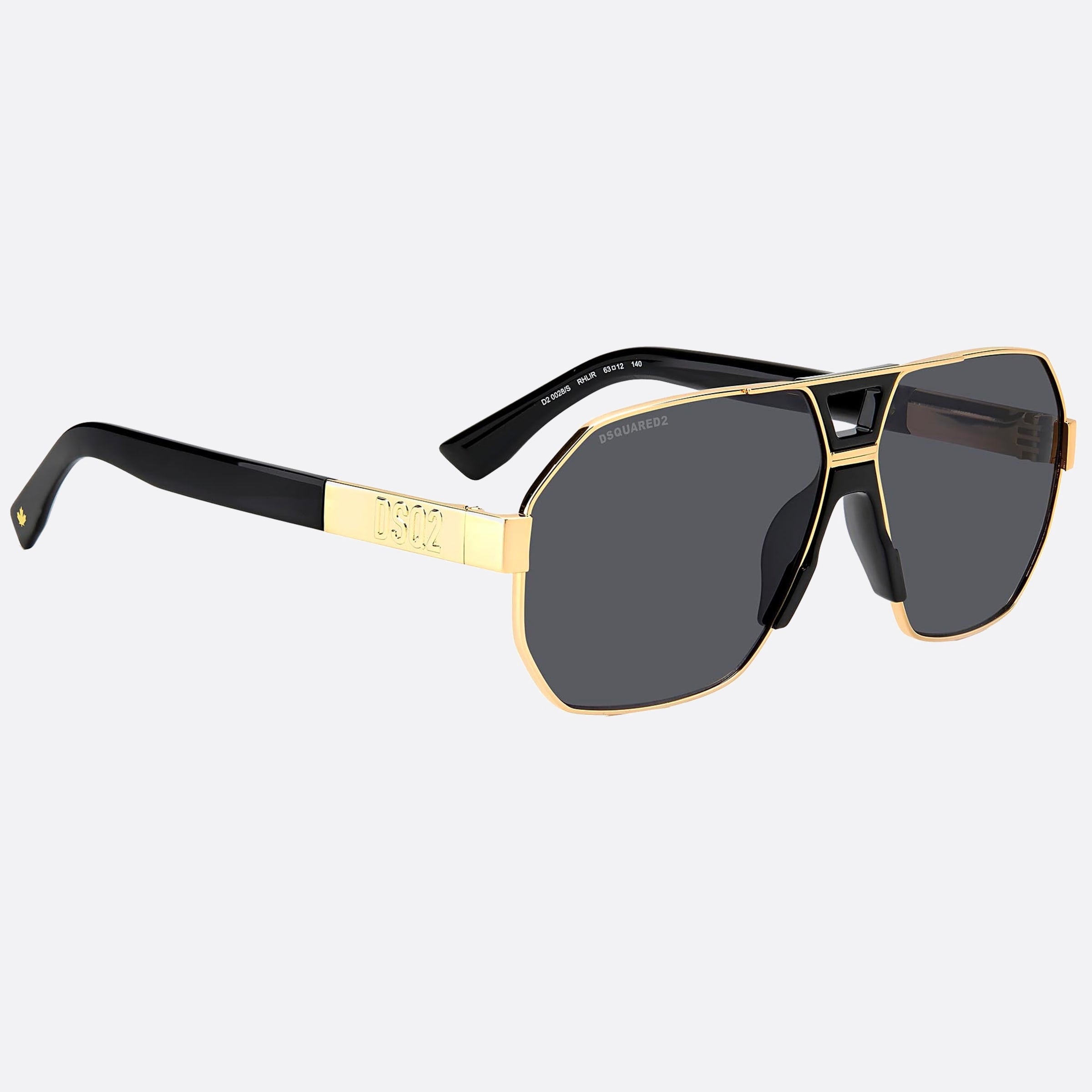 Dsquared2 63mm Rhl Gold Geometric Men Sunglasses - Detail View
