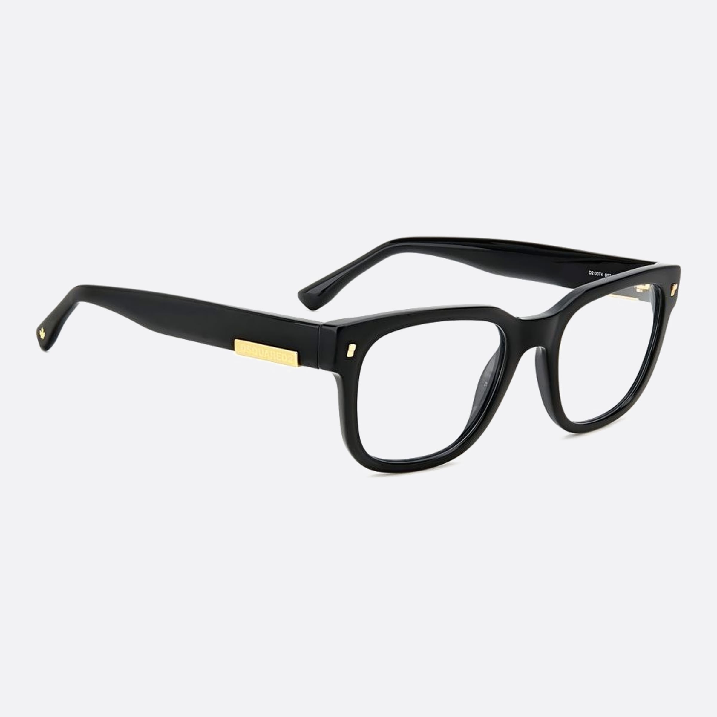 Dsquared2 52mm Black Squared Men Eyeglasses - Detail View