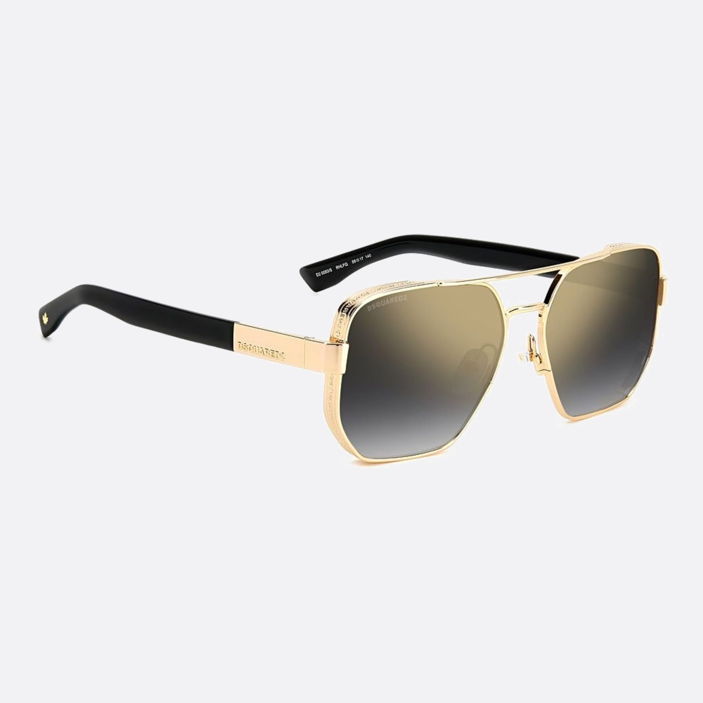 Dsquared2 58mm Rhl Gold Squared Men Sunglasses - Detail View
