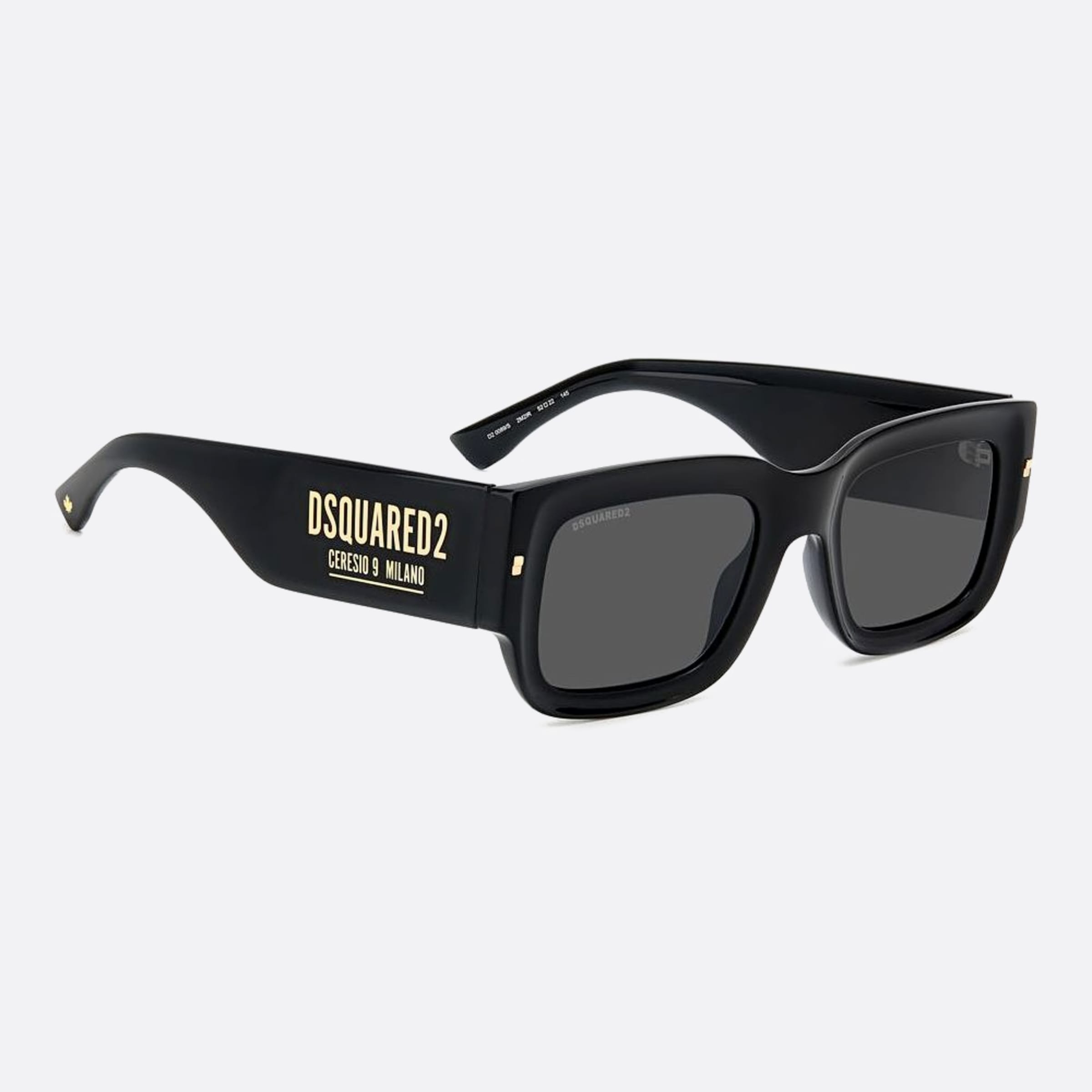 Dsquared2 52mm 2m2 Black Geometric Men Sunglasses - Detail View