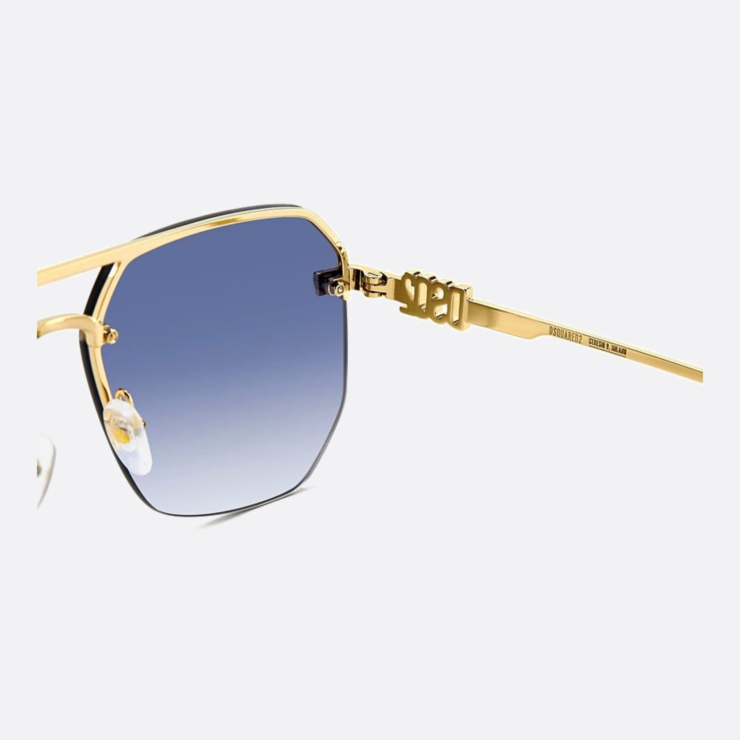 Dsquared2 60mm Lks Blue Geometric Men Sunglasses - Additional Angle