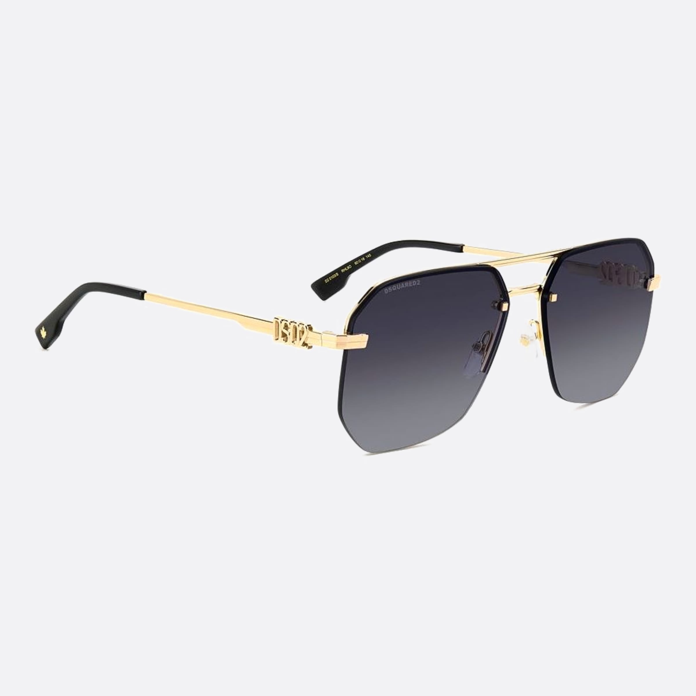 Dsquared2 60mm Rhl Gold Geometric Men Sunglasses - Additional Angle
