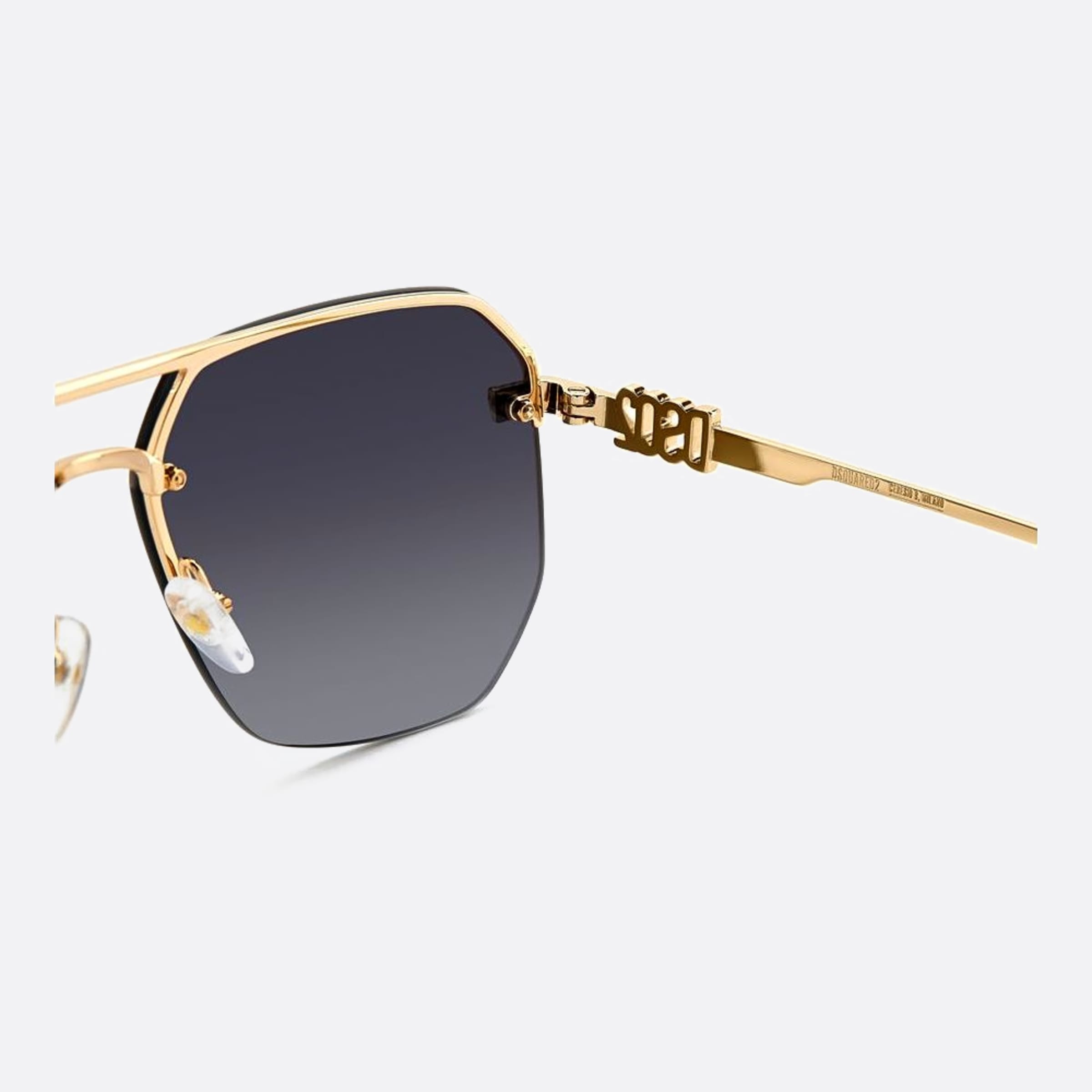 Dsquared2 60mm Rhl Gold Geometric Men Sunglasses - Additional Angle