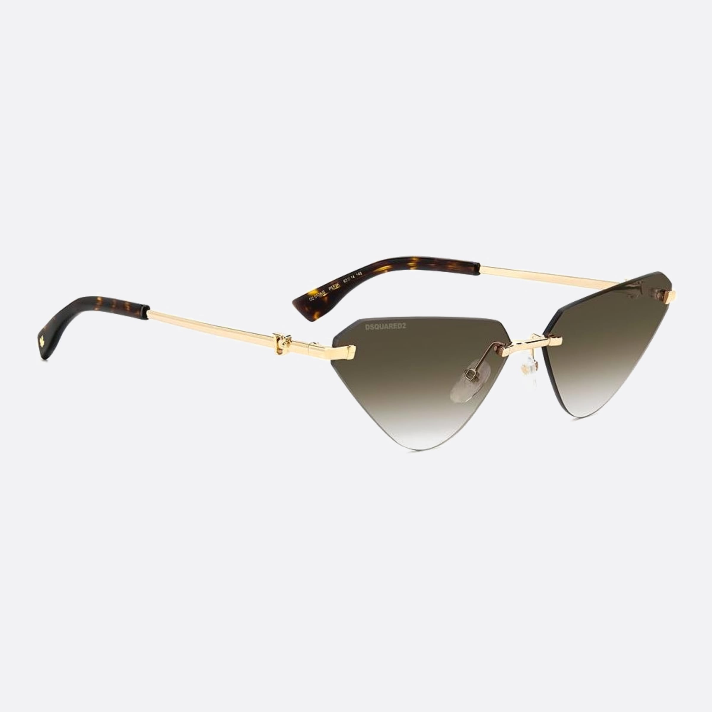 Dsquared2 63mm Pef Rose Gold Geometric Women Sunglasses - Detail View