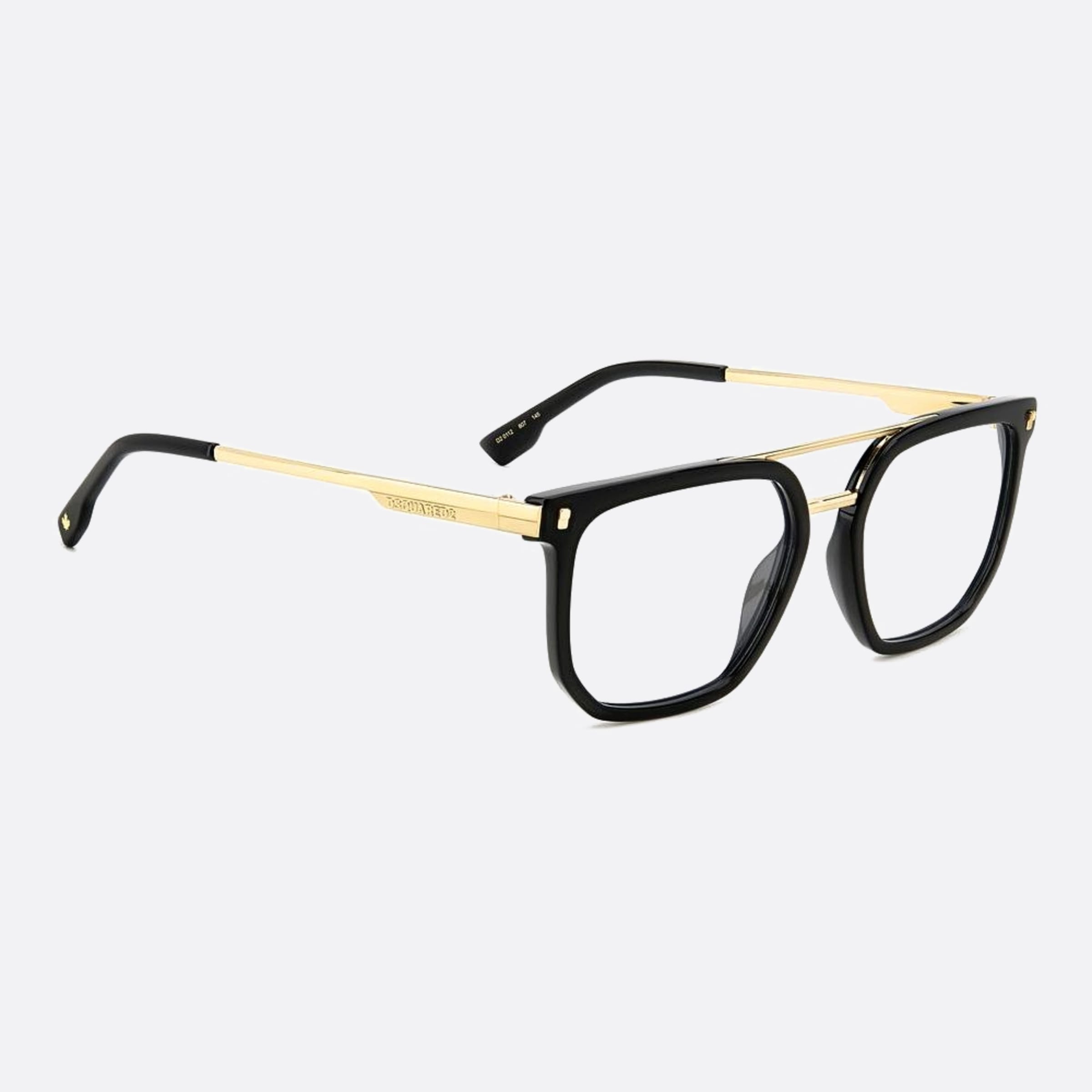 Dsquared2 54mm Black Geometric Men Eyeglasses - Lifestyle Shot