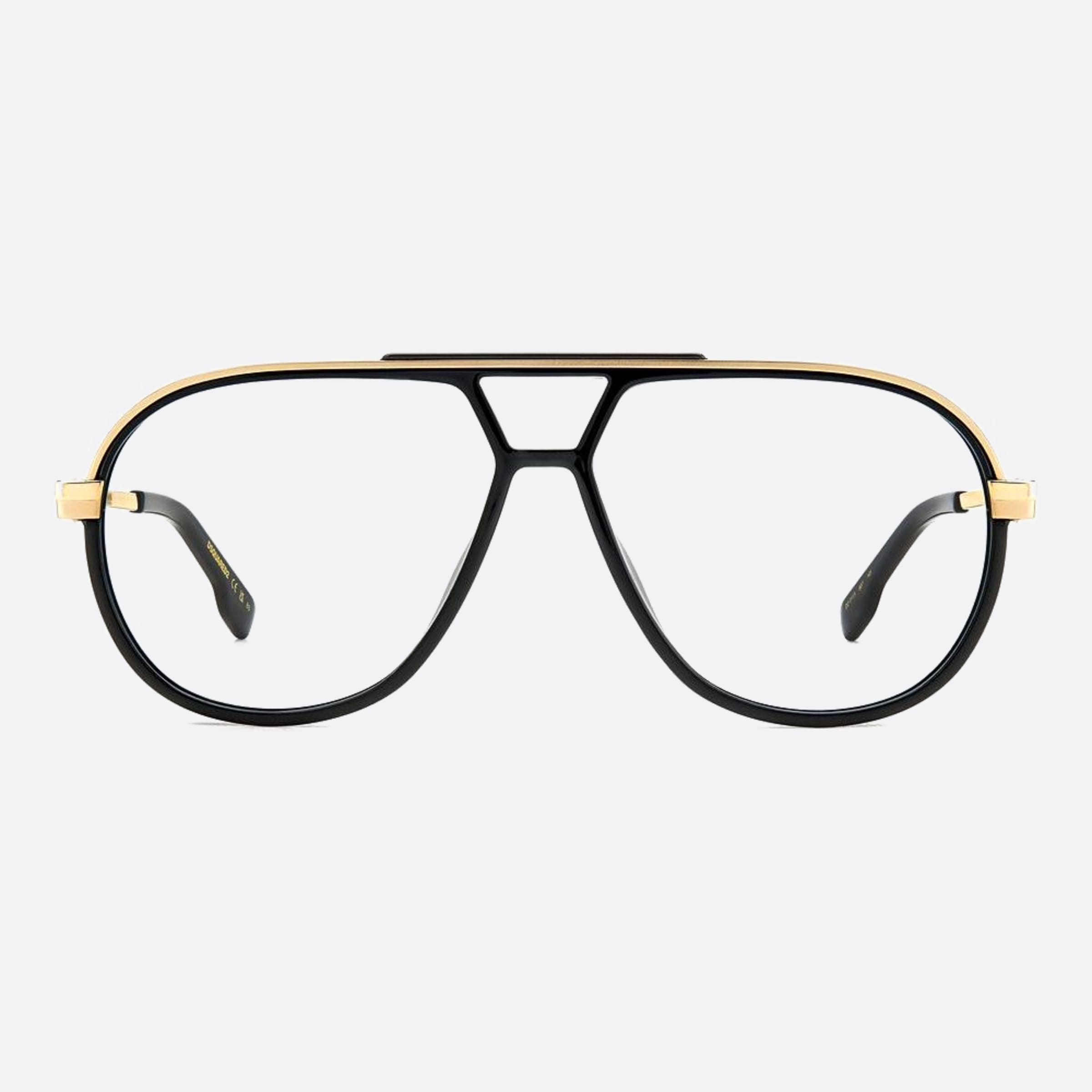 Dsquared2 58mm Black Pilot Men Eyeglasses - Main View