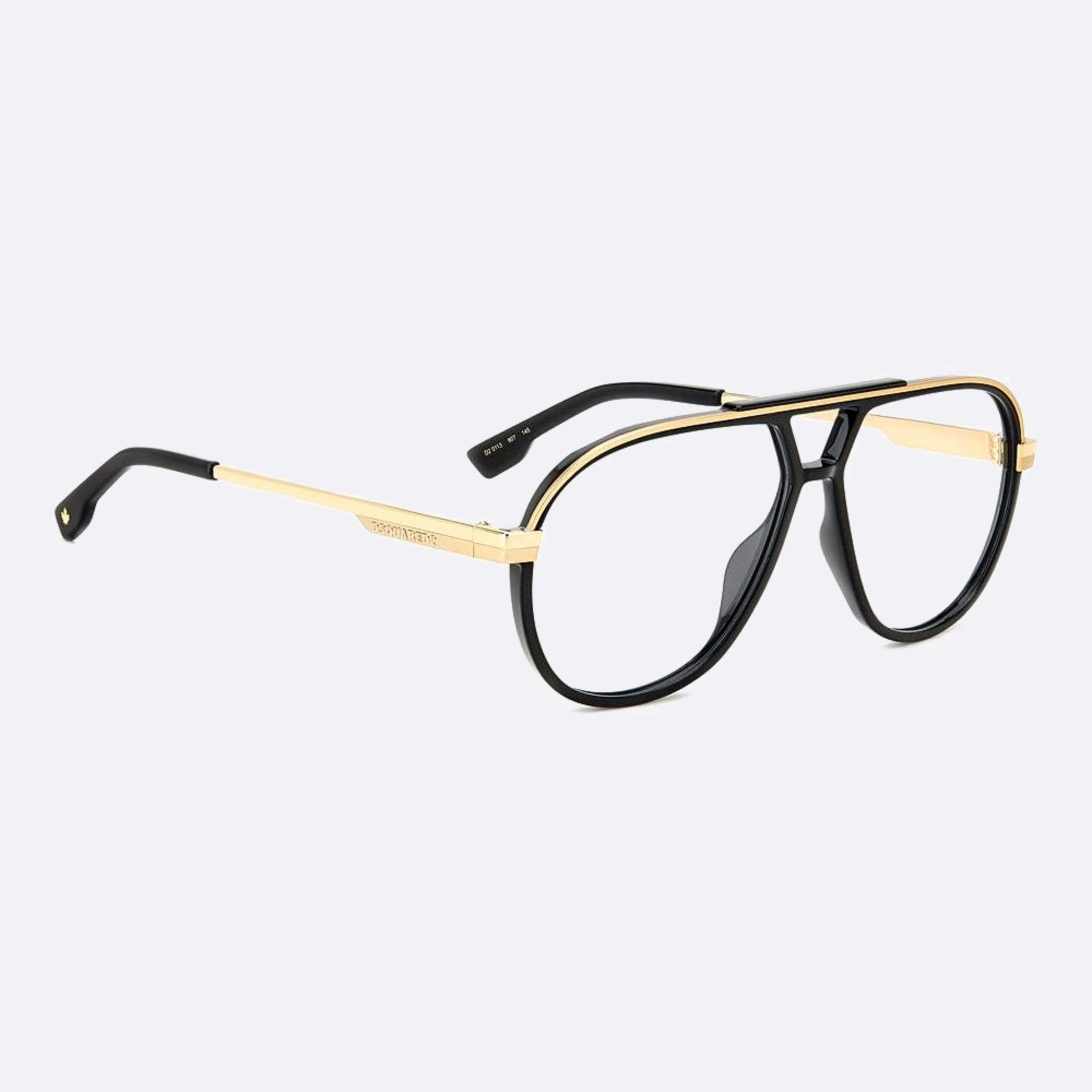 Dsquared2 58mm Black Pilot Men Eyeglasses - Lifestyle Shot