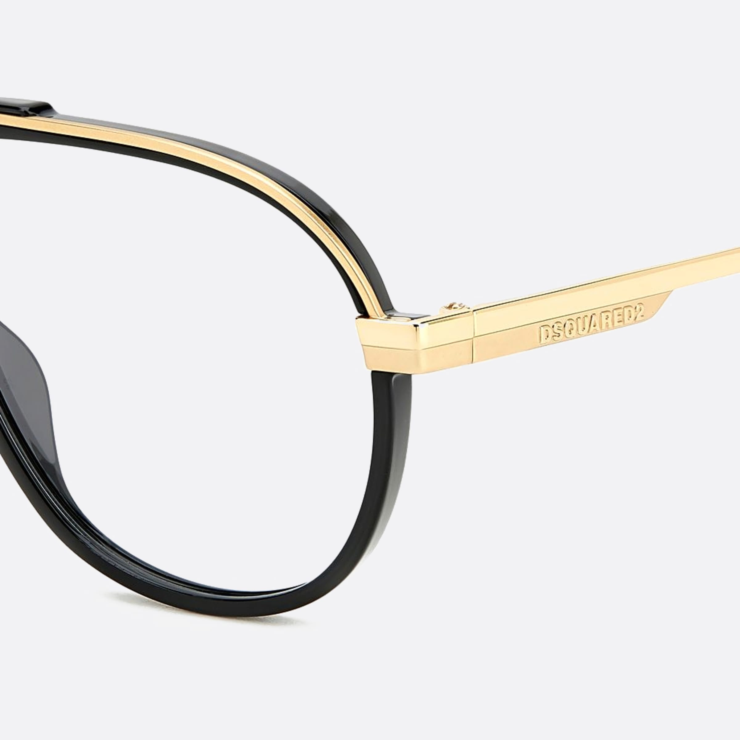 Dsquared2 58mm Black Pilot Men Eyeglasses - Additional Angle