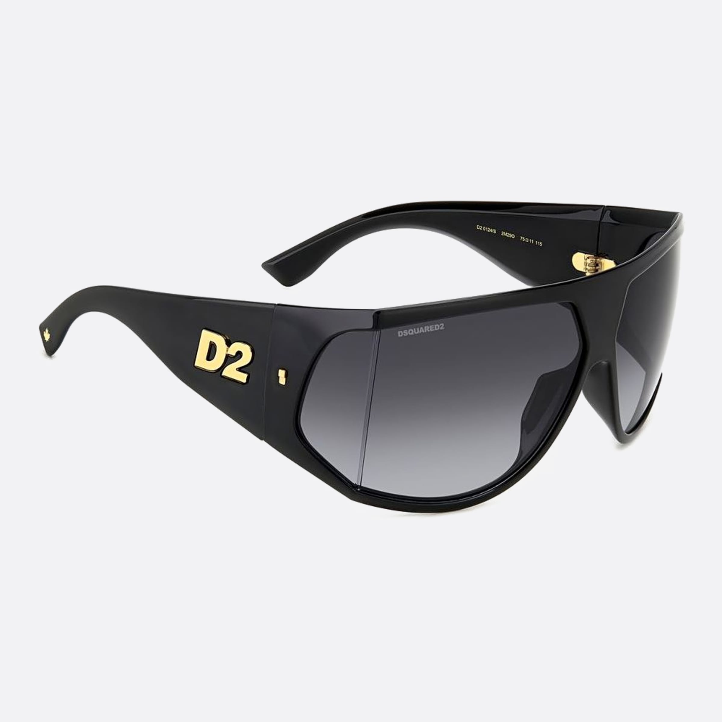 Dsquared2 75mm 2m2 Black Geometric Men Sunglasses - Detail View
