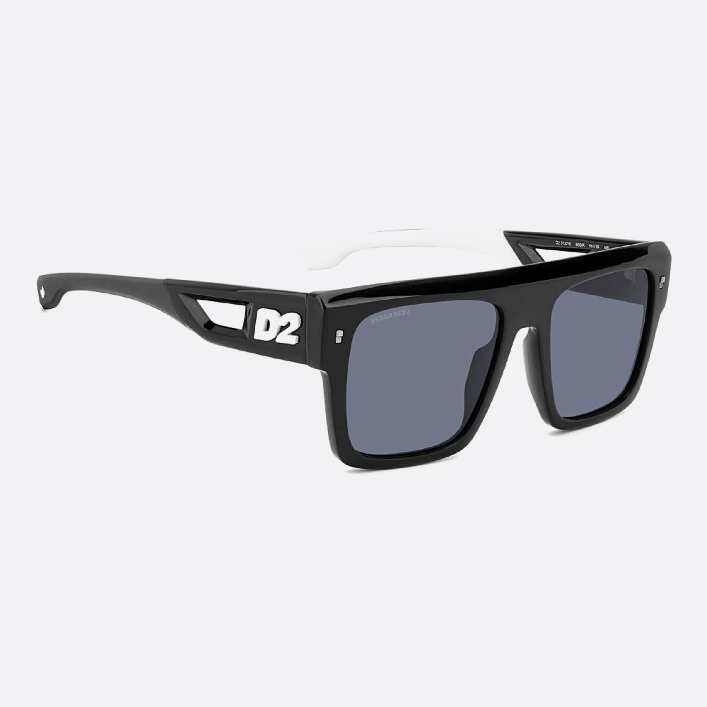 Dsquared2 56mm 80s Black Squared Men Sunglasses - Detail View