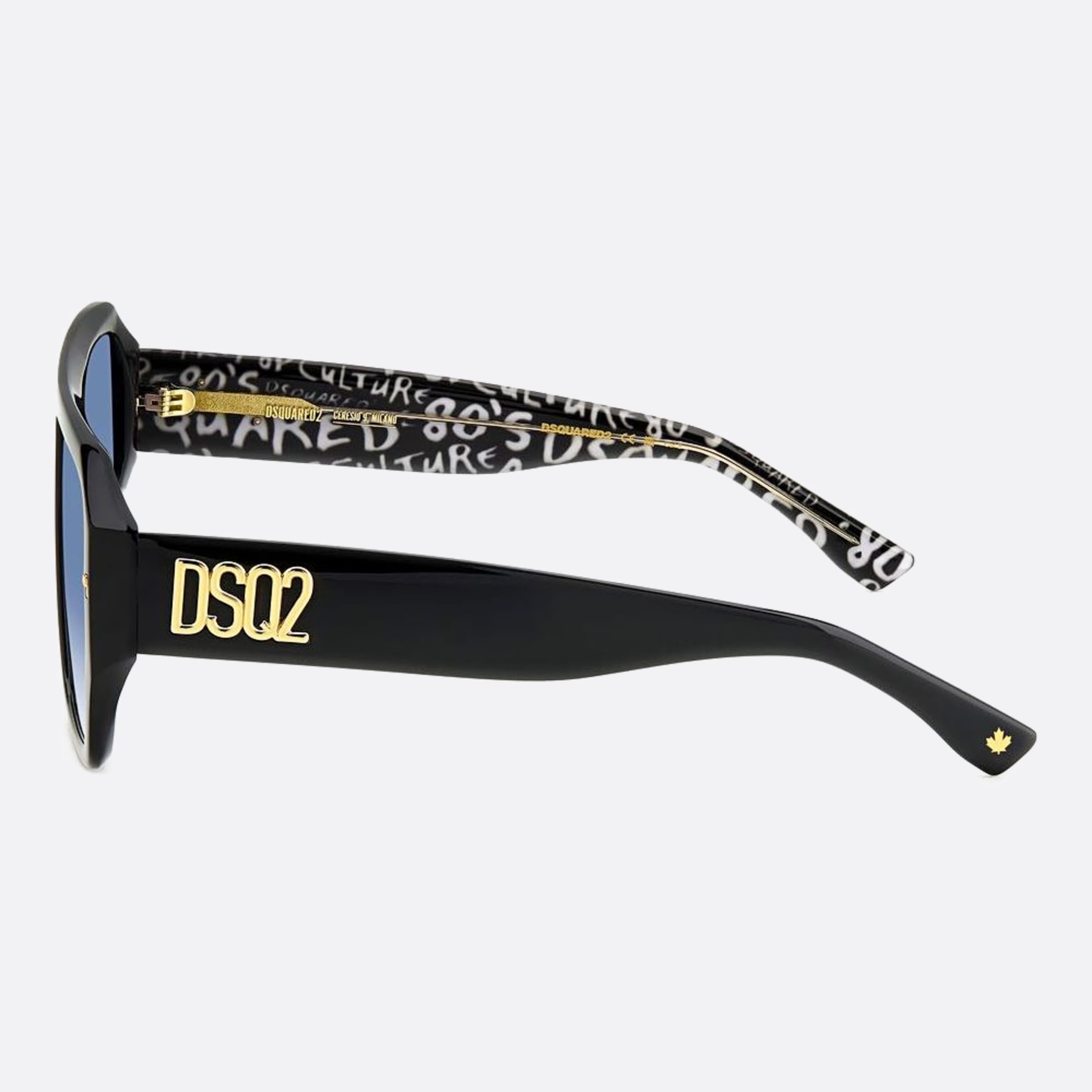 Dsquared2 58mm Tay Black Squared Men Sunglasses - Detail View